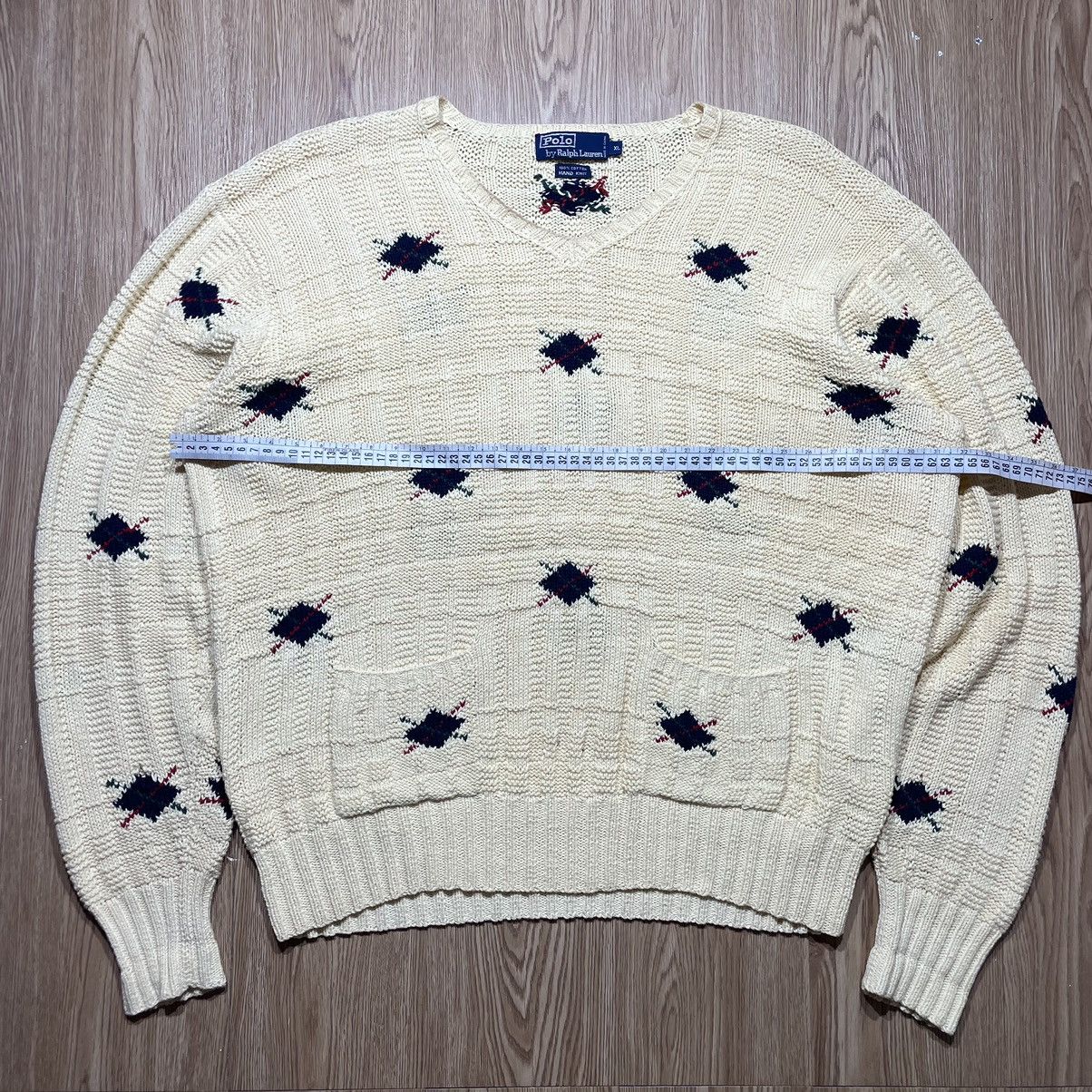 Polo Ralph Lauren × Vintage Sweater Polo Vintage Hand Knit Size US XL / EU 56 / 4 - 11 Thumbnail