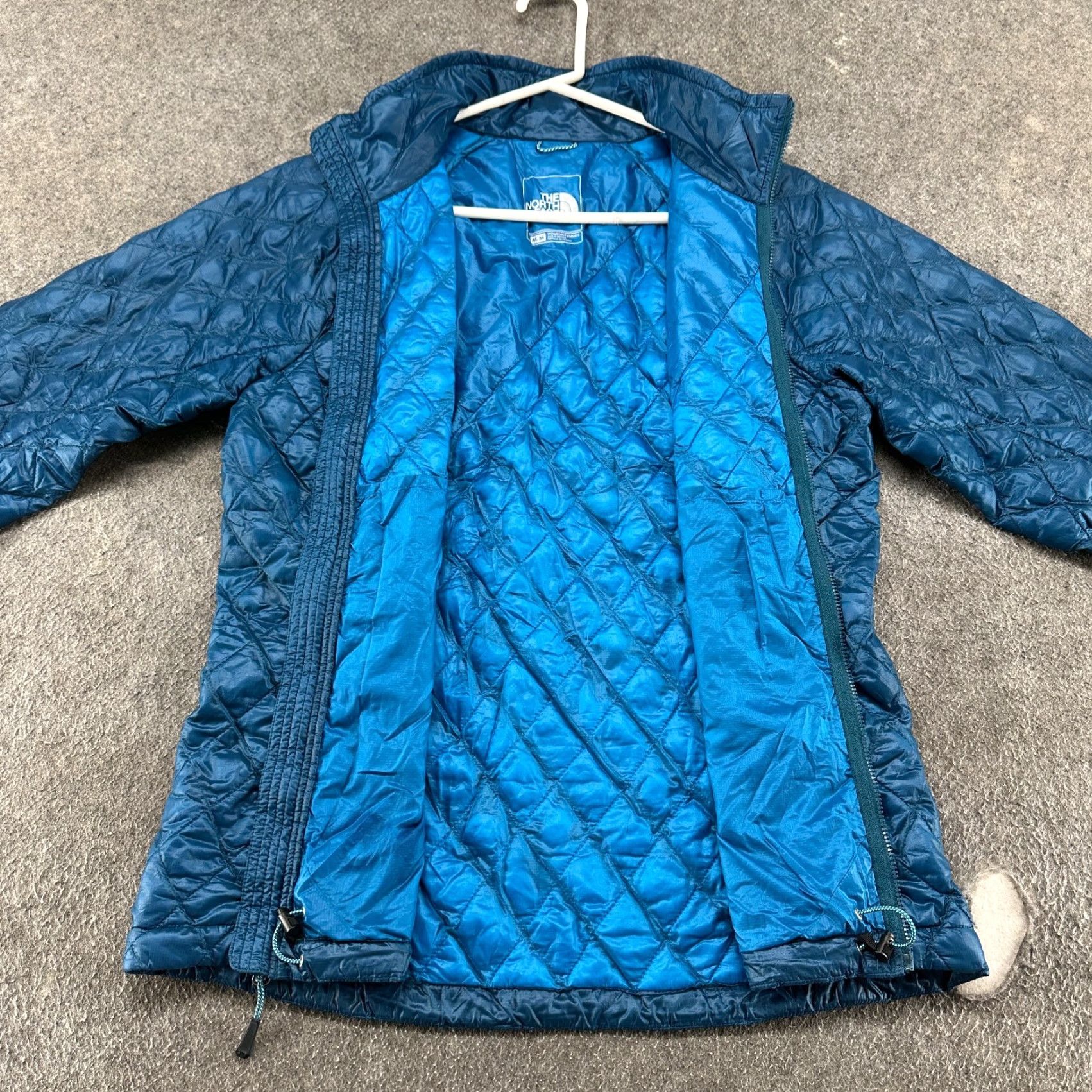 The North Face The North Face Jacket Womens M Blue Puffer Quilted Full Zip ThermoBall Logo Nylon Size M / US 6-8 / IT 42-44 - 6 Thumbnail