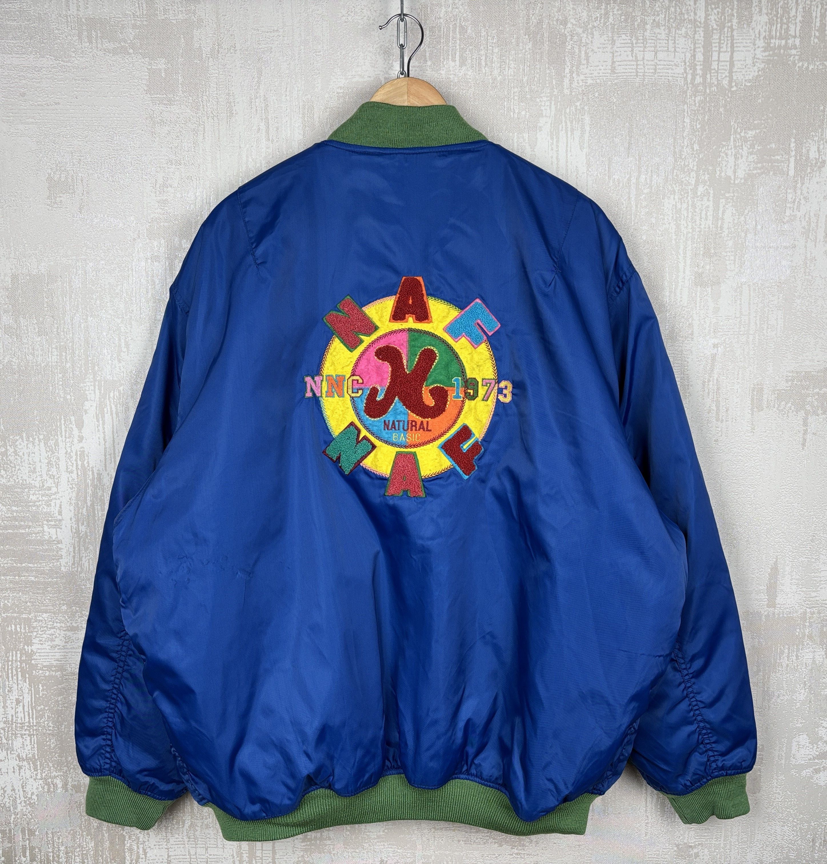 Vintage 90's NAF NAF Vintage Bomber Jacket Size fits to 2XL / 3XL Size US XXL / EU 58 / 5 - 19 Thumbnail