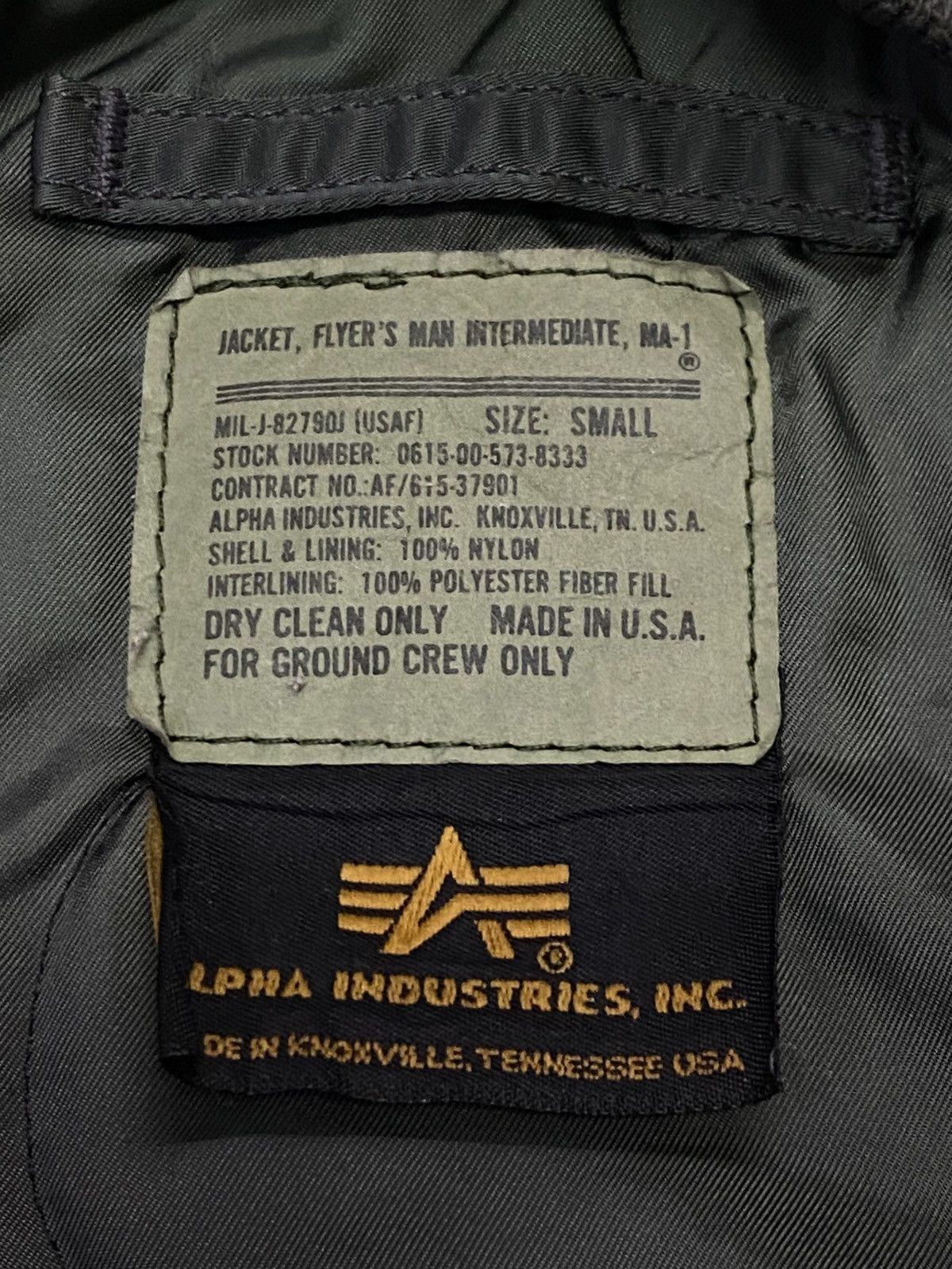 Alpha Industries Vintage Alpha Industries MA-1 Bomber Jacket Size US S / EU 44-46 / 1 - 10 Thumbnail