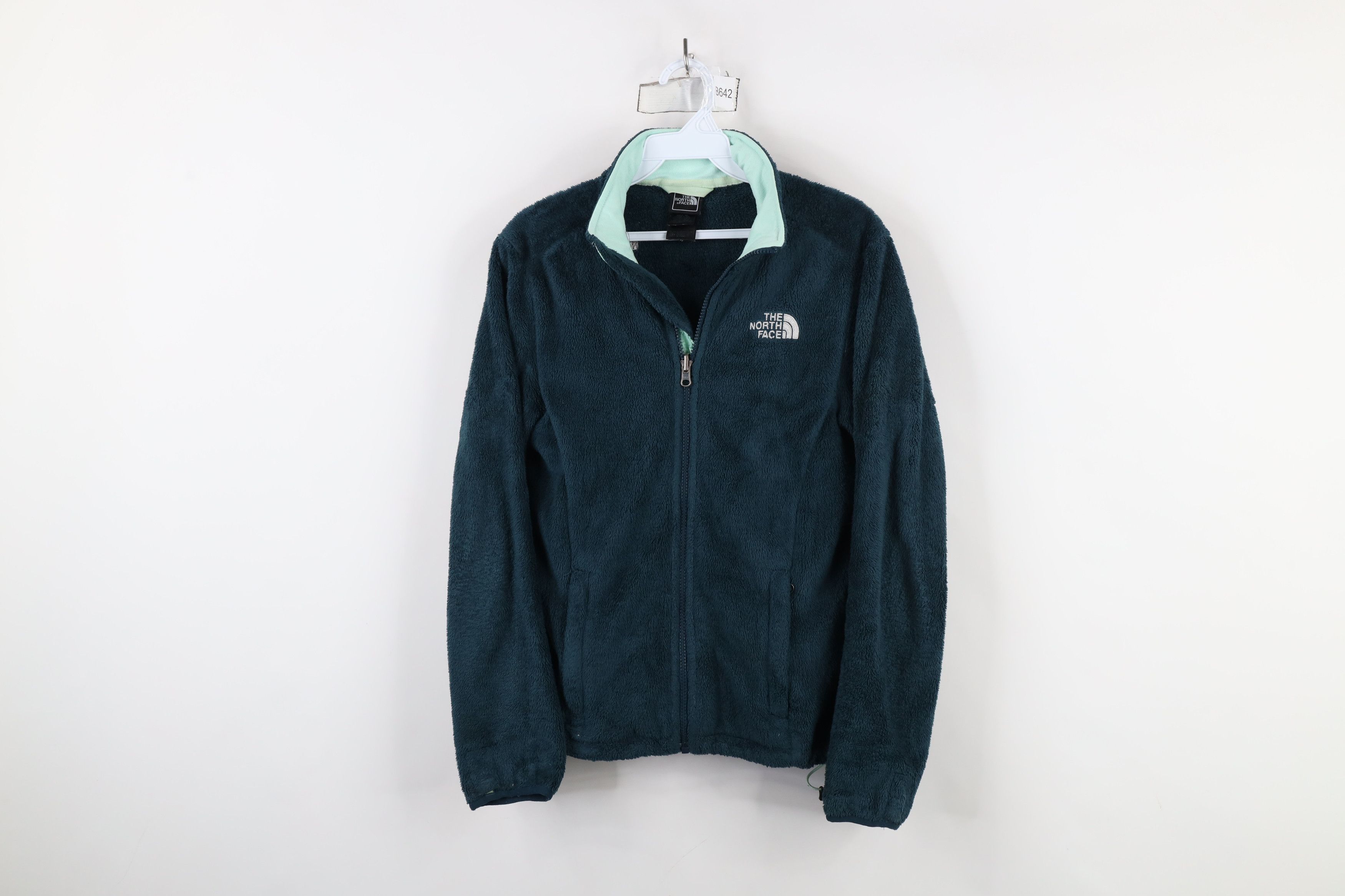 The North Face × Vintage Vintage The North Face Spell Fuzzy Shag Fleece Jacket Teal Size XS / US 0-2 / IT 36-38 - 1 Thumbnail