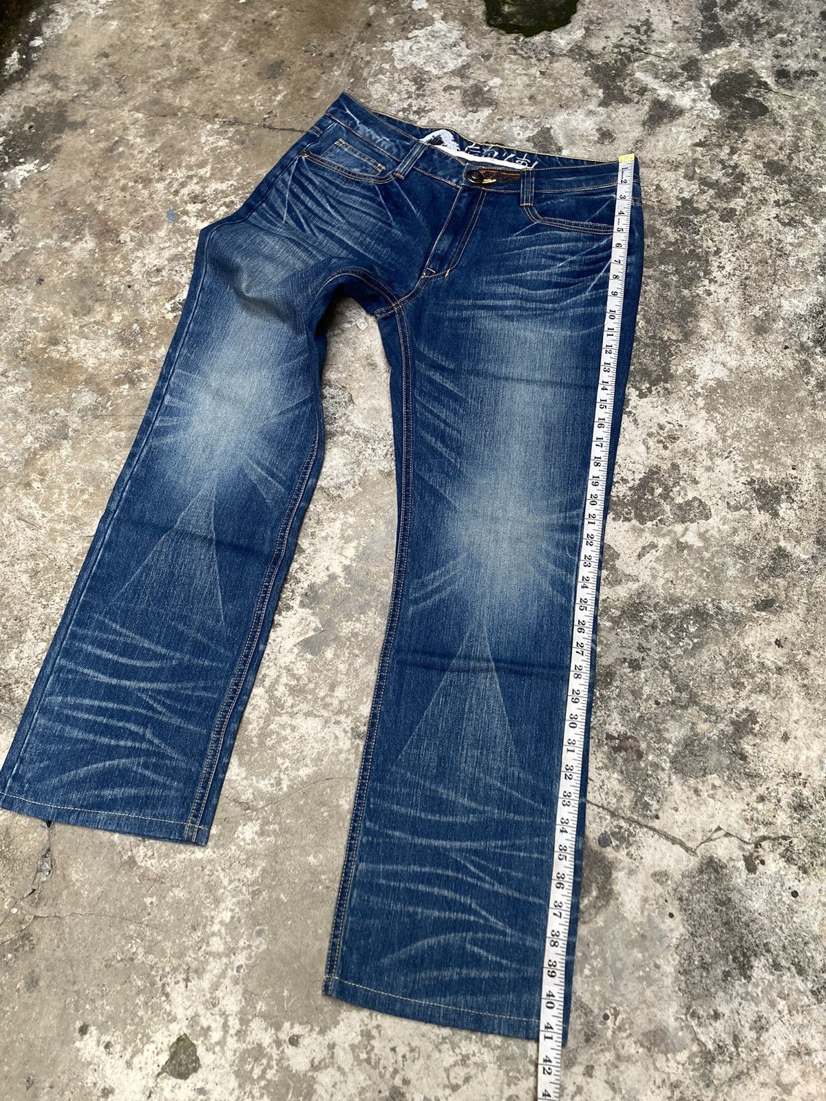 Japanese Brand Big Train Osaka Distressed Faded Blue Denim Japan Size US 36 / EU 52 - 13 Thumbnail