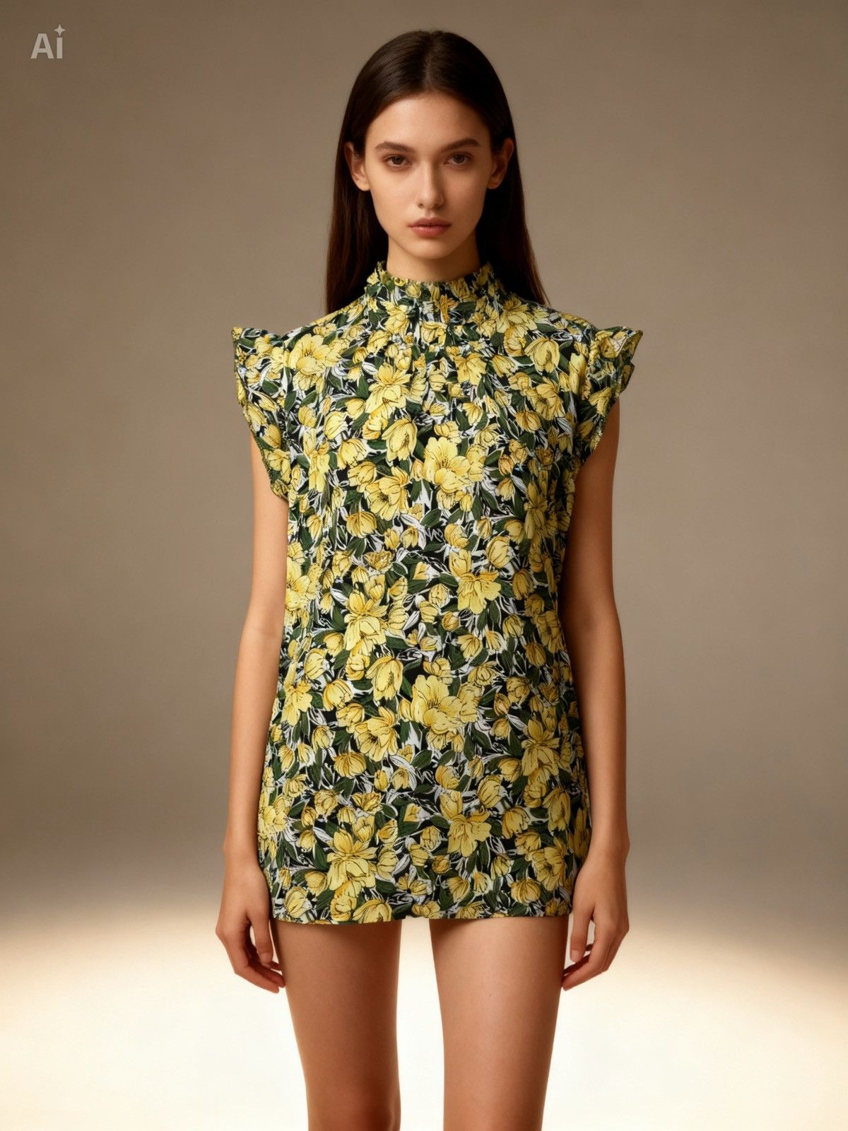 Other Women's Ruffle Short Sleeve Summer Trendy Floral Trim Neck Size M / US 6-8 / IT 42-44 - 1 Thumbnail