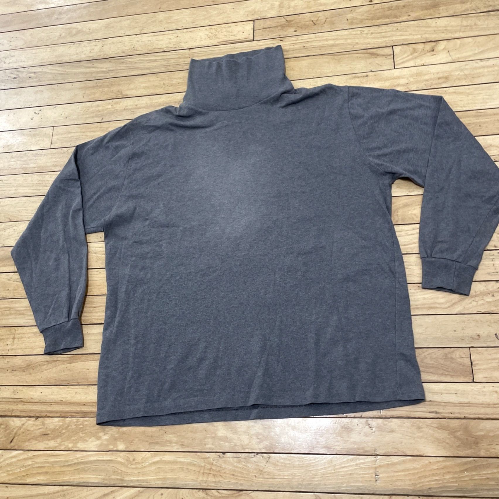 Vintage VINTAGE Cross Creek Sweater Men XL Gray Turtleneck Pullover Made USA 90s Minimal Shirt Mens Winter Knit Mock Neck Pullover 90s Cross Creek Stone gray Size US XL / EU 56 / 4 - 2 Thumbnail