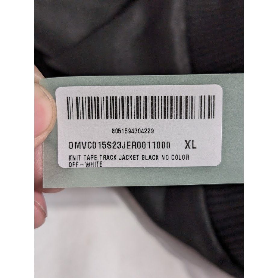 Off-White o1rshd1 Knit Tape Track Jacket in Black Size US XL / EU 56 / 4 - 18 Thumbnail