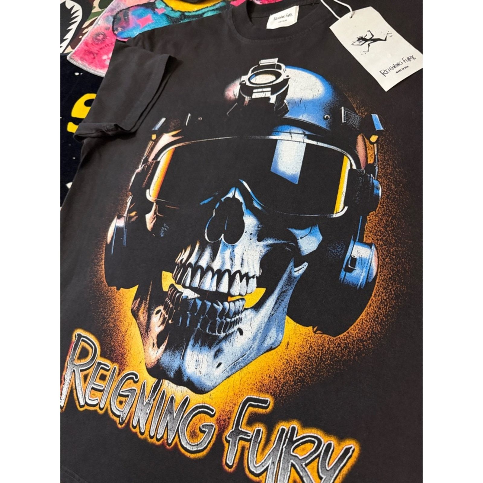 Other Reigning Fury Skull Aviator Tee Size US M / EU 48-50 / 2 - 2 Thumbnail