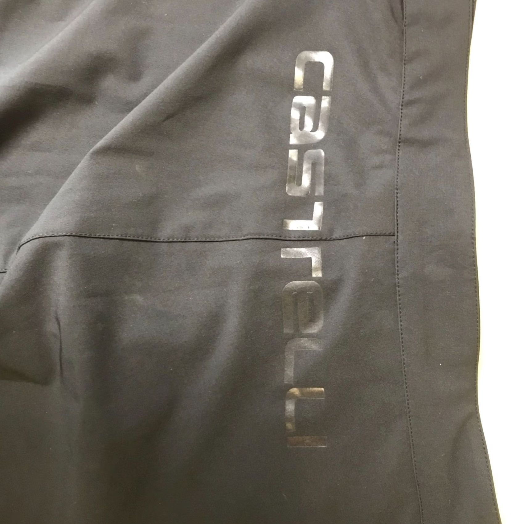Vintage CASTELLI MEN'S LARGE BLACK POLYESTER BLEND STRETCH OVER PANTS Athletic Inseam 32 in Flat Front Logo Casual Pants Mens L Size US 33 - 7 Thumbnail