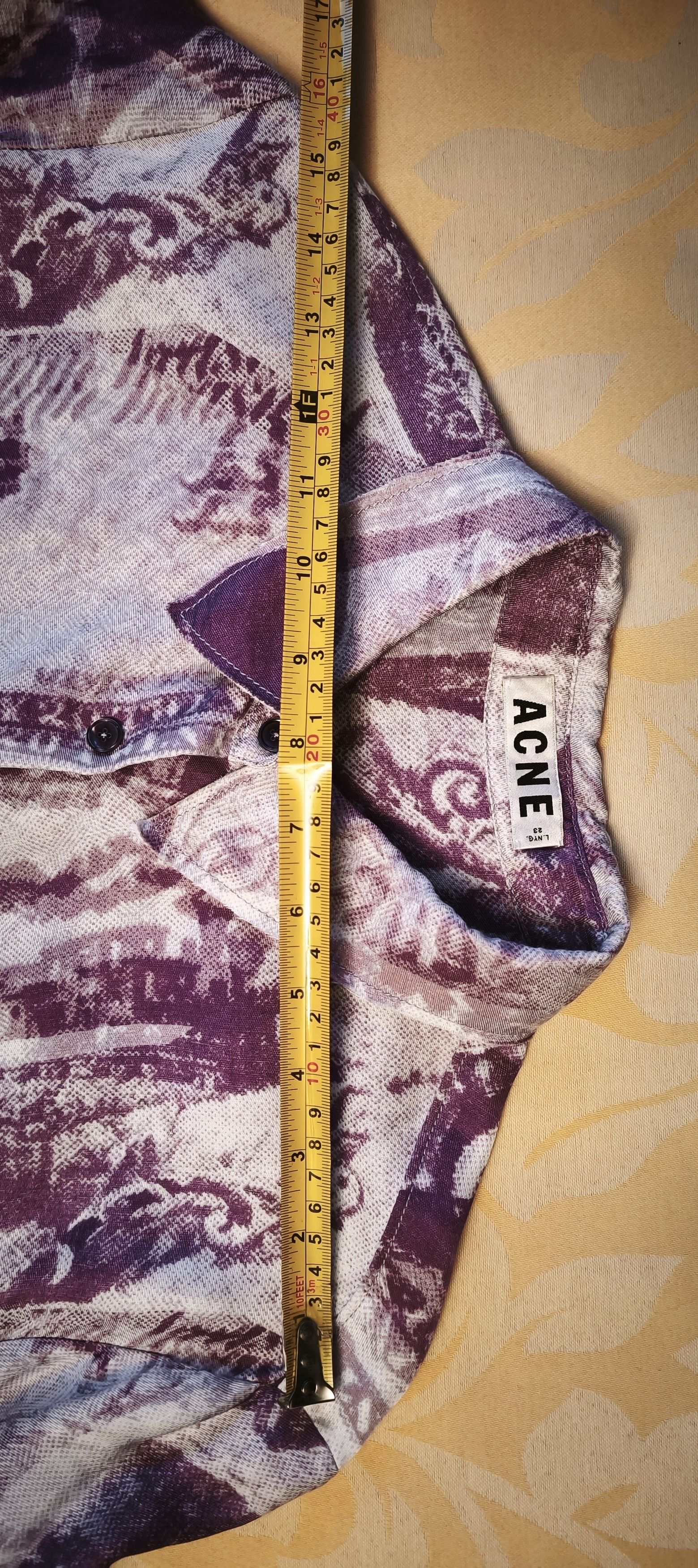 Acne Studios Oversized shirt - dollar bill-inspired print Size M / US 6-8 / IT 42-44 - 6 Thumbnail