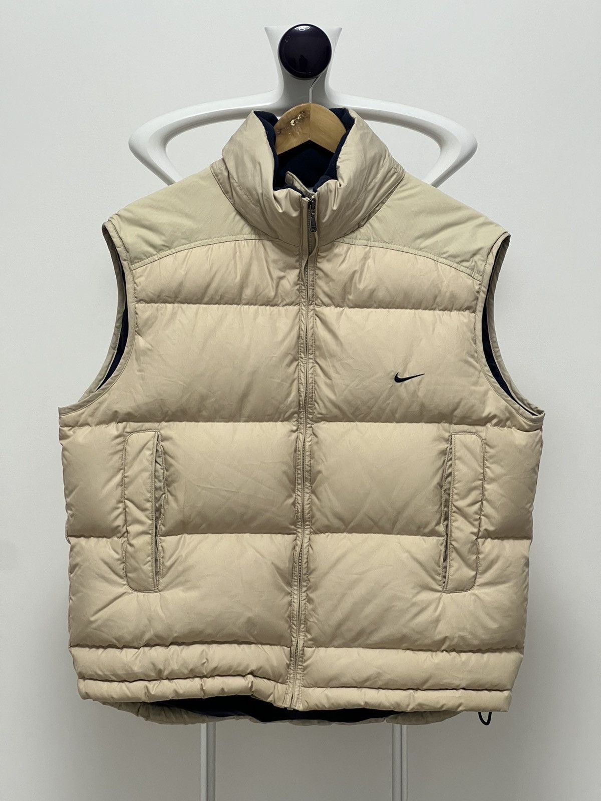 Nike × Vintage Vintage Nike Y2K Puffer Vest w/ Hood Size US M / EU 48-50 / 2 - 1 Thumbnail