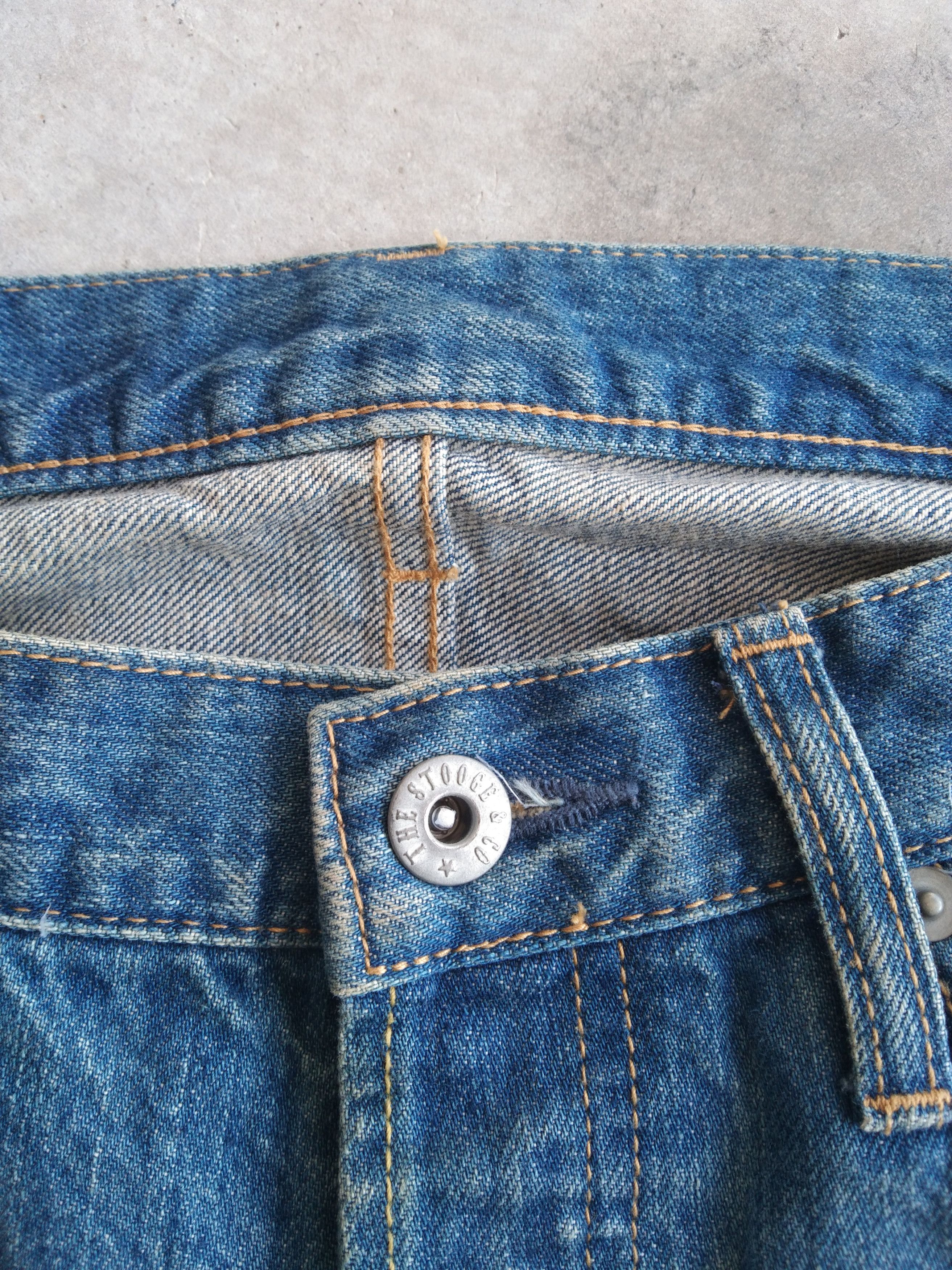 Japanese Brand Vintage Japanese Stooge & Co Paint Splatter Jeans 31x31 Size US 31 - 4 Thumbnail