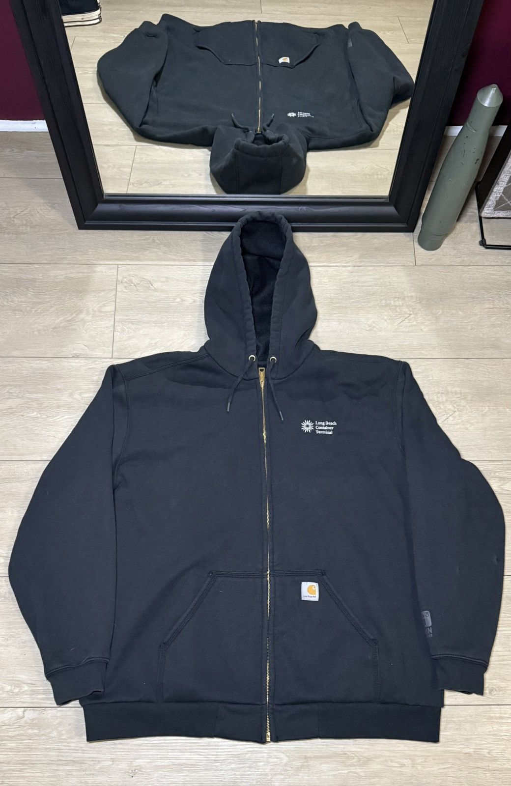 Carhartt Carhartt Midweight Rain Defender Thermal Lined Zip Up Hoodie Size US XL / EU 56 / 4 - 1 Thumbnail