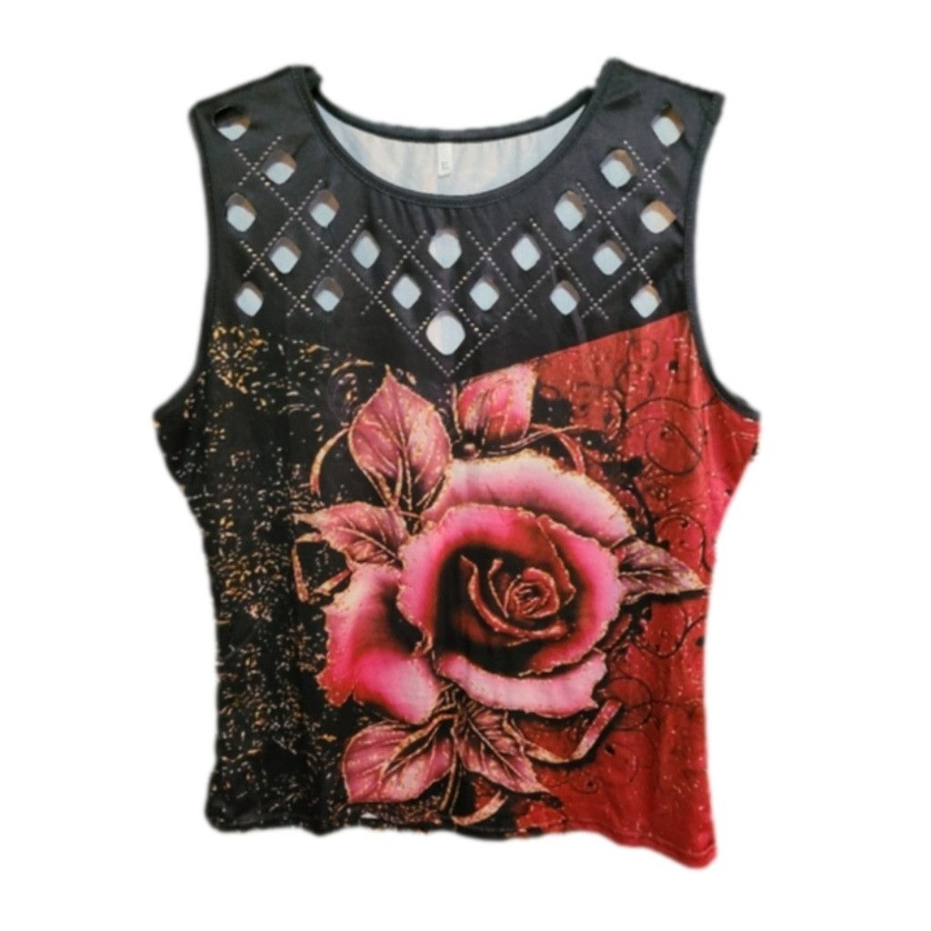 Other Unknown brand, shirt, roses, NWOT, Size XL, runs small Size XL / US 12-14 / IT 48-50 - 1 Thumbnail