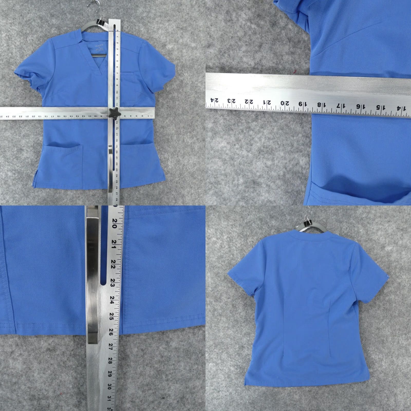 Vintage Jaanuu Scrub Top Womens Medium Blue Medical w Pockets Size M / US 6-8 / IT 42-44 - 8 Thumbnail