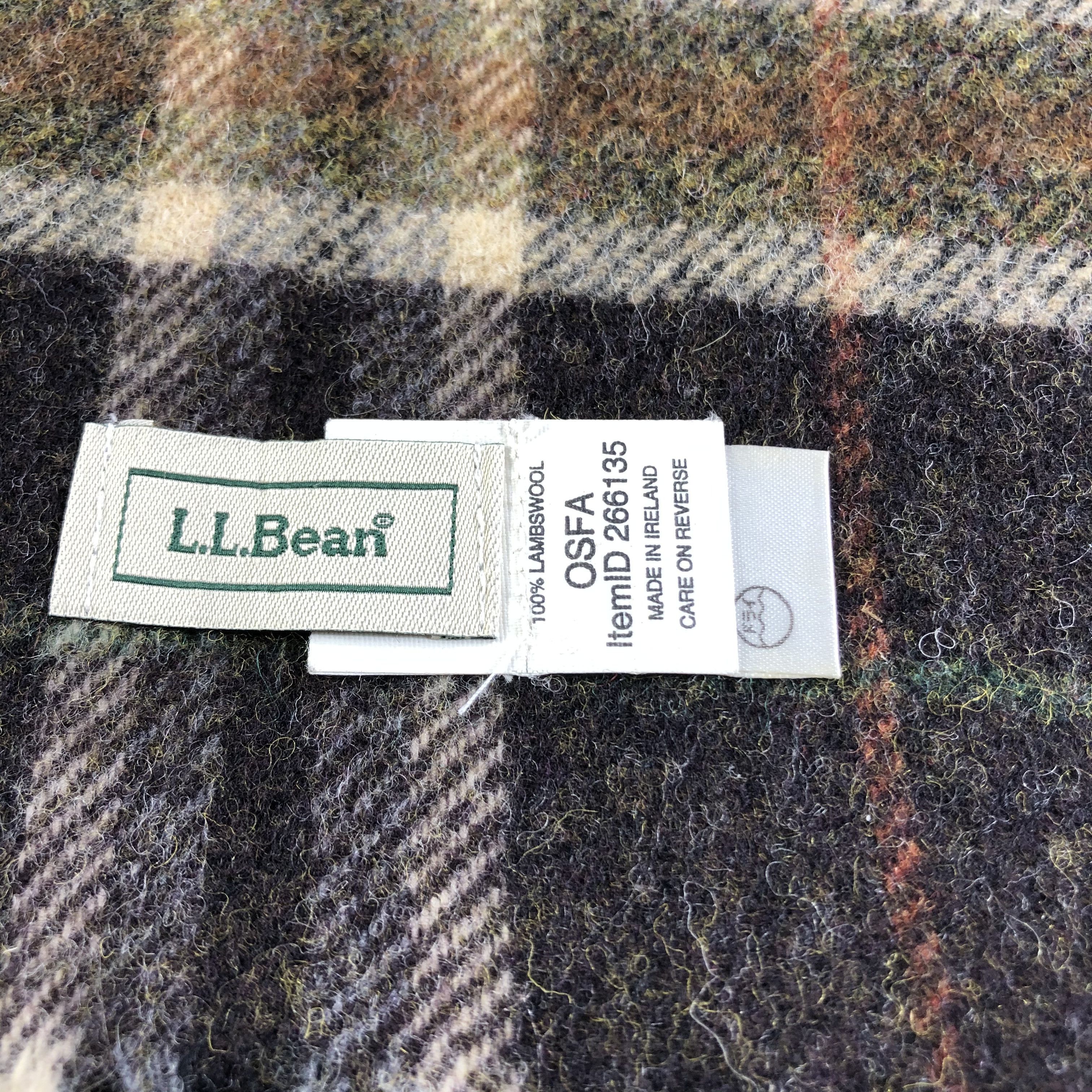 L.L. Bean L.L. Bean Tartan Wool Scarf Muffler Neckwear V2402 Size ONE SIZE - 4 Thumbnail