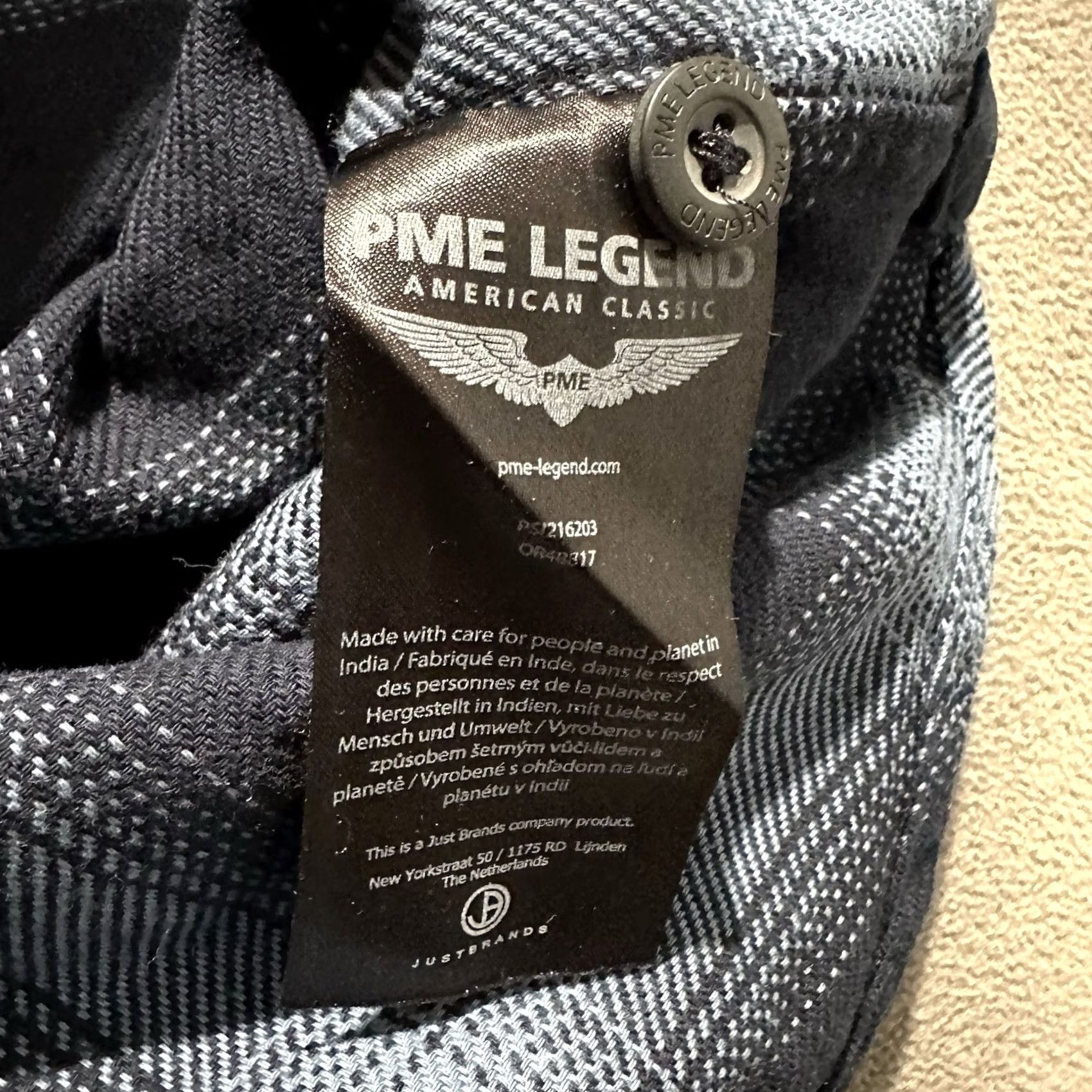 Vintage PME LEGEND Shirt Mens Large Blue Plaid Long Sleeve Flannel Button Up Size US L / EU 52-54 / 3 - 6 Thumbnail