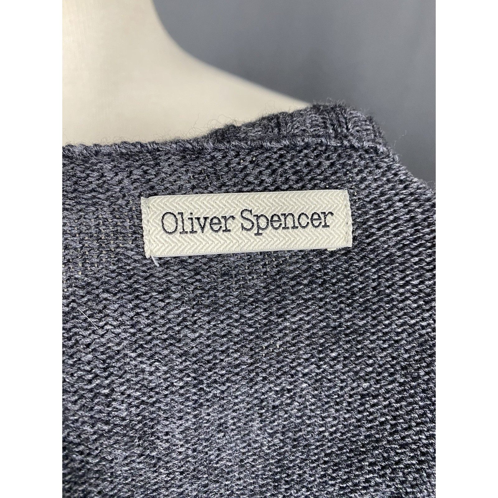 Oliver Spencer Oliver Spencer Men's Gray Wool Cashmere Striped Crewneck Swe Size US M / EU 48-50 / 2 - 8 Thumbnail
