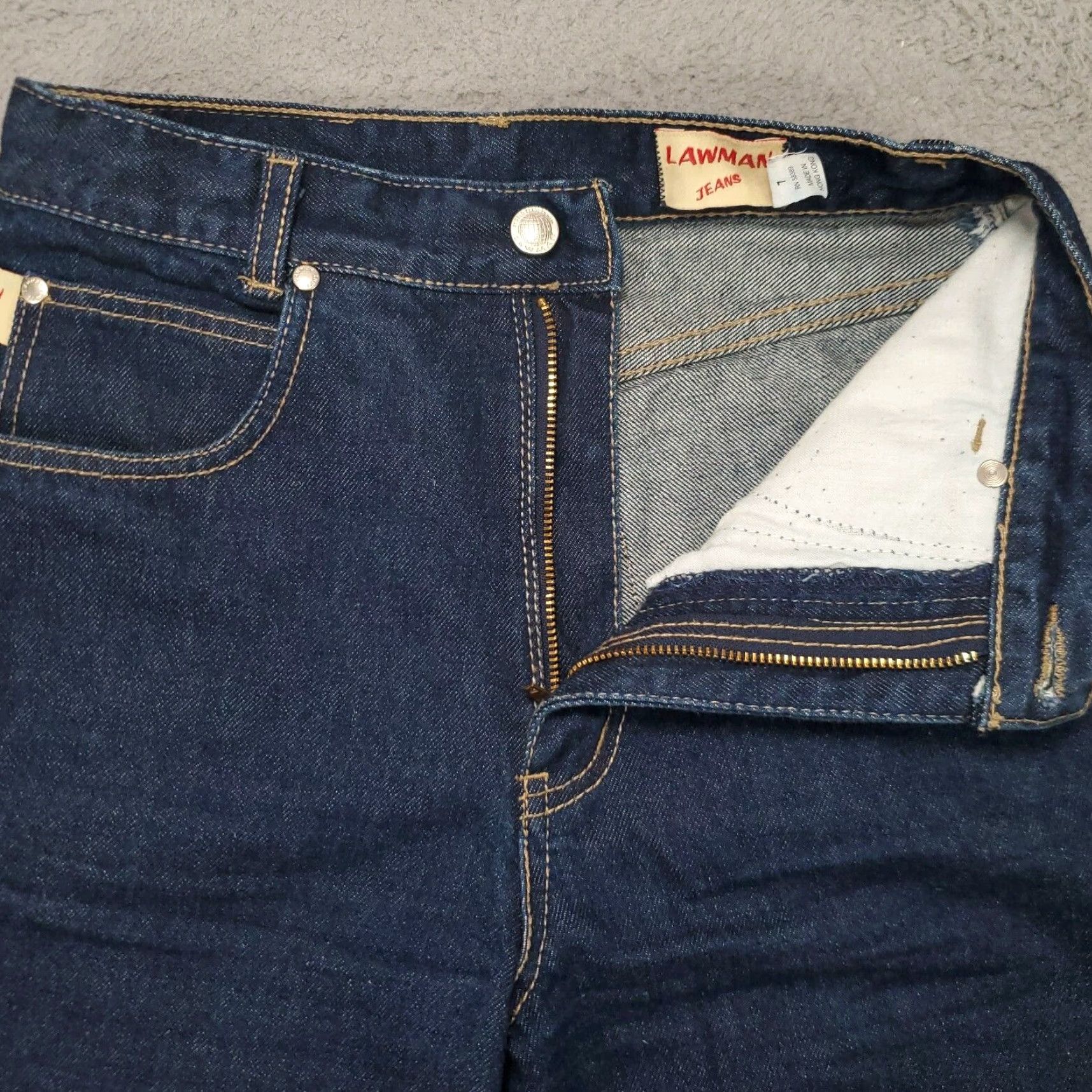 Vintage VINTAGE Lawman Jeans Womens Juniors 7 High Waisted Mom Denim Blue 90s Western Classic Size 28" / US 6 / IT 42 - 6 Thumbnail
