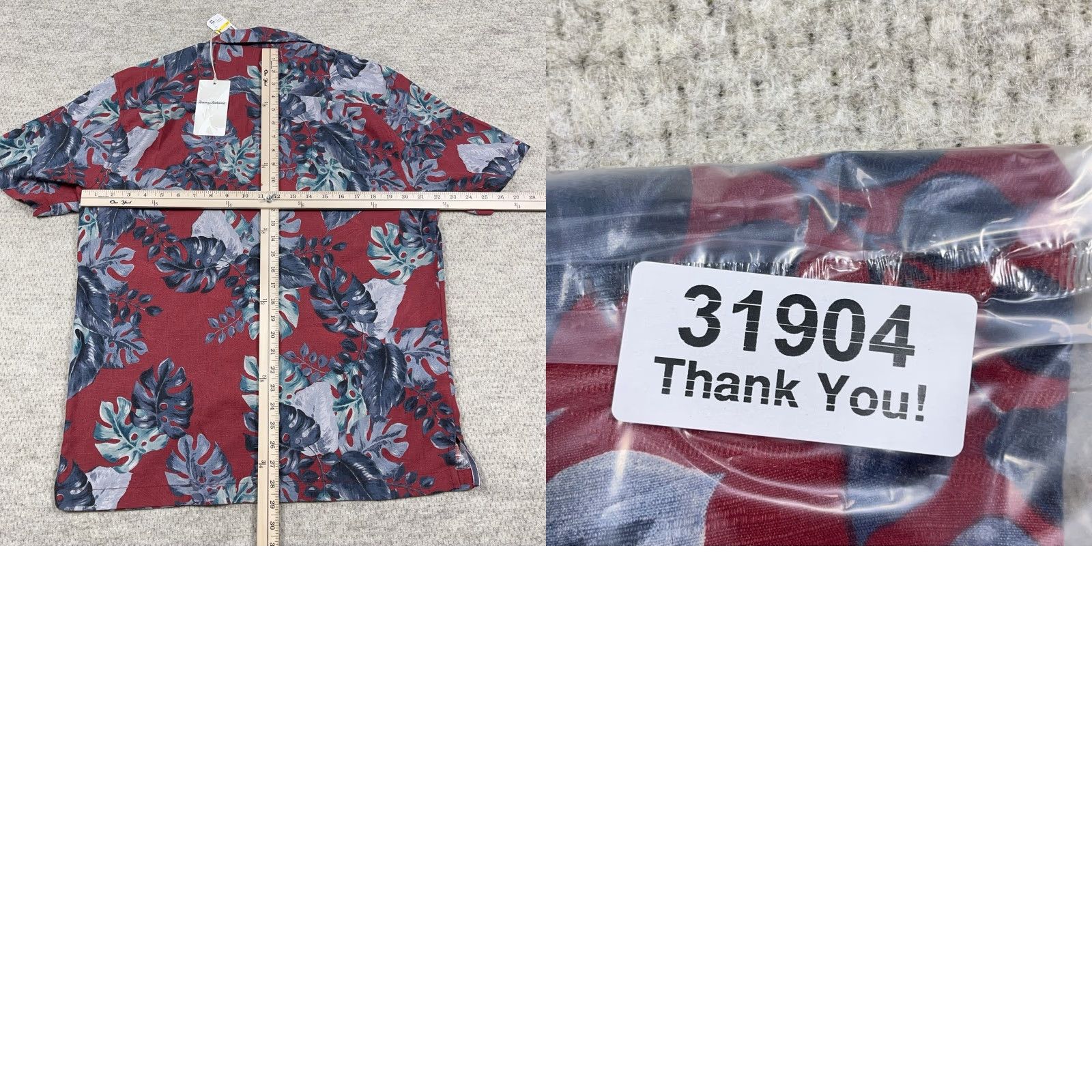 Tommy Bahama Tommy Bahama Island Zone Shirt Men M Red Floral Silk Cotton Hawaiian Button-Up Short Sleeve Size US M / EU 48-50 / 2 - 9 Thumbnail