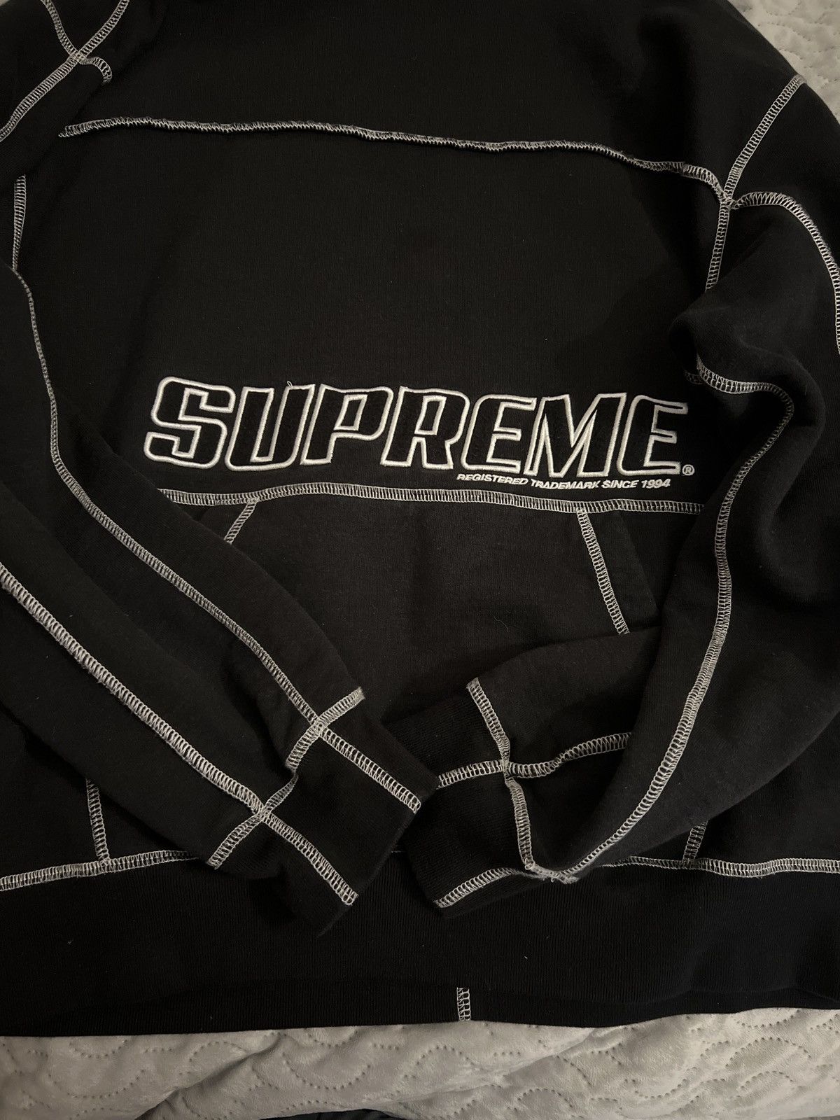Supreme Supreme Coverstitch Hooded Sweatshirt Size US M / EU 48-50 / 2 - 3 Thumbnail