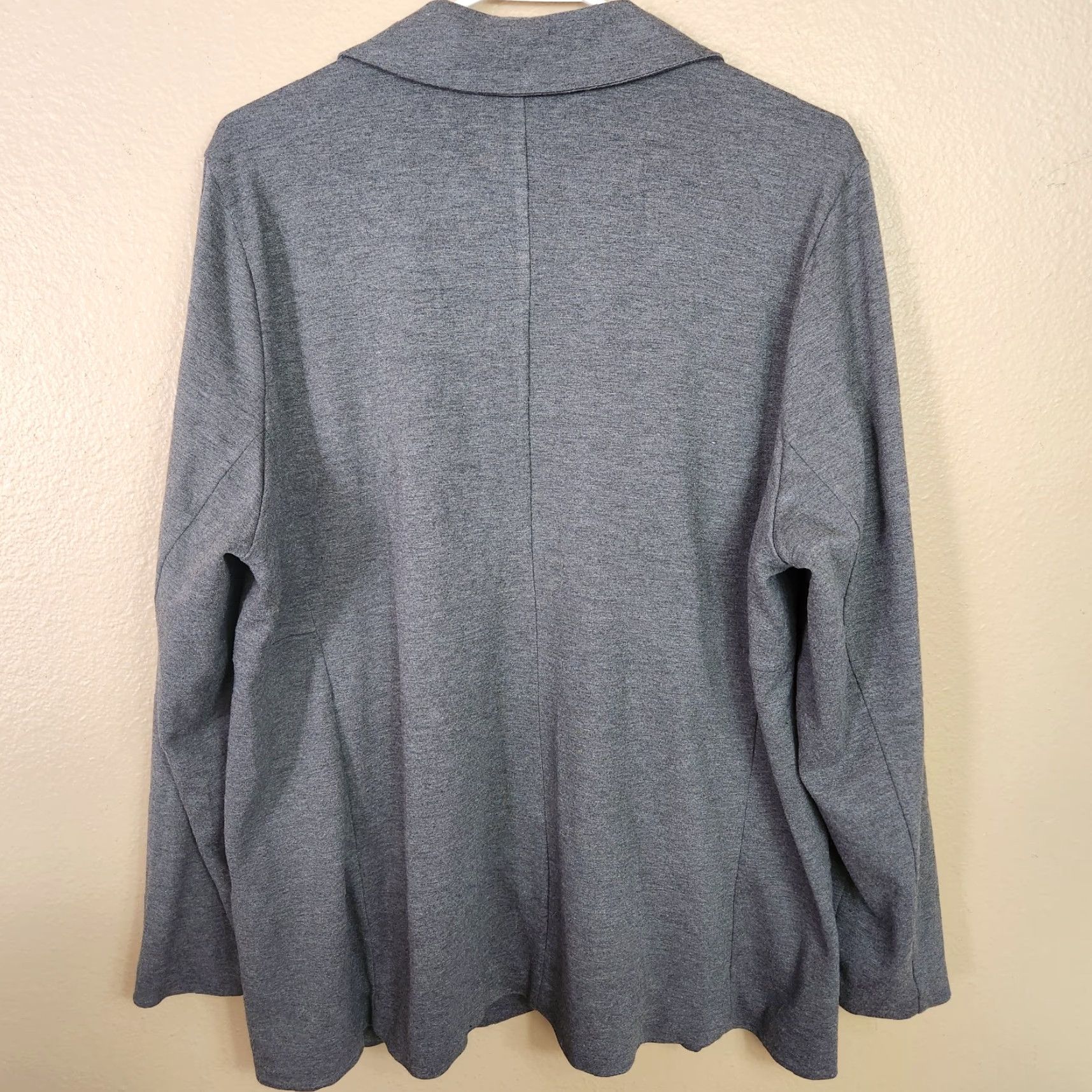 Torrid Torrid Blazer Shirt 1X Gray Jersey Knit Open Front Lightweight Lined Pockets Women Size XL / US 12-14 / IT 48-50 - 6 Thumbnail
