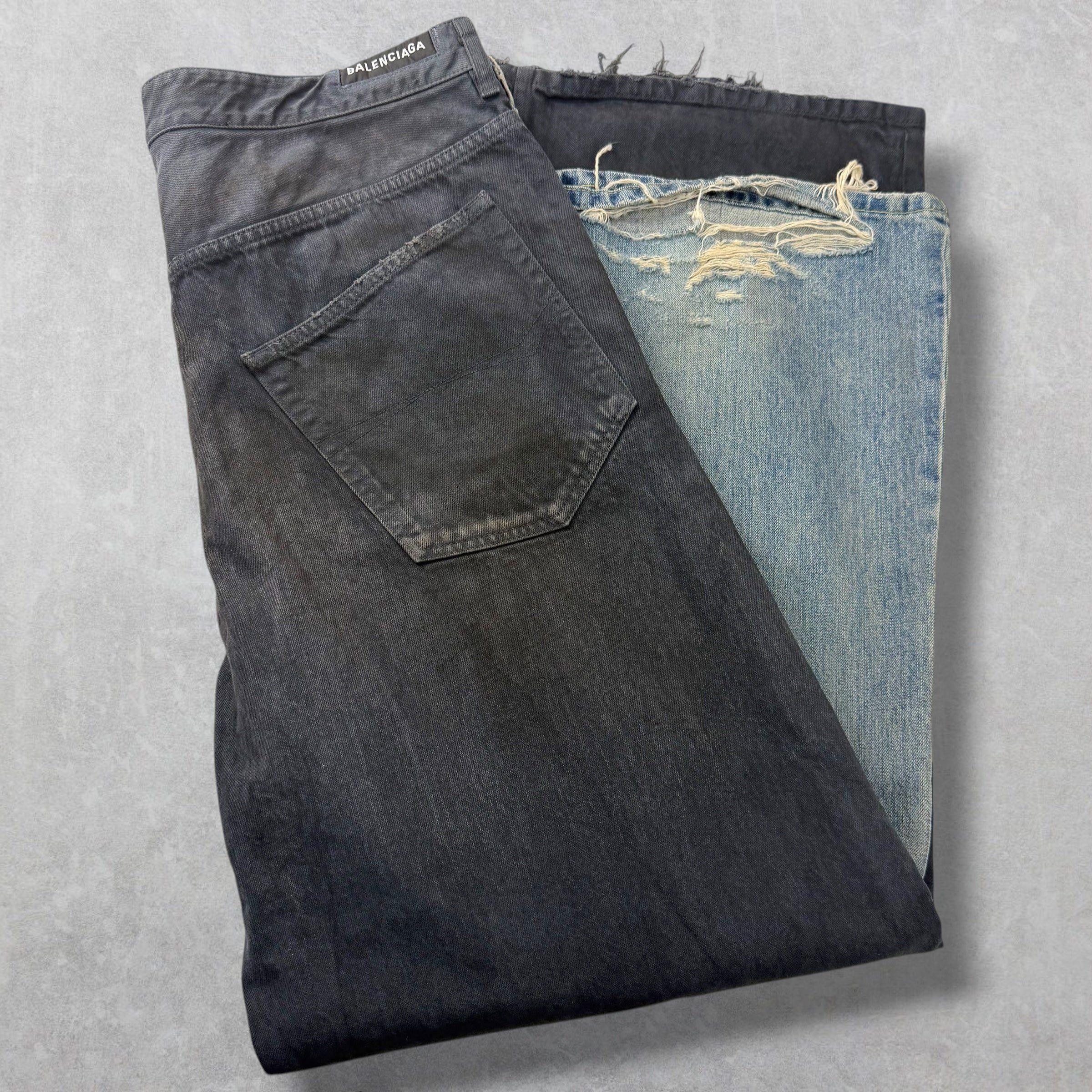 Balenciaga Balenciaga 50/50 Blue Jeans XL (38) Size US 38 / EU 54 - 3 Thumbnail