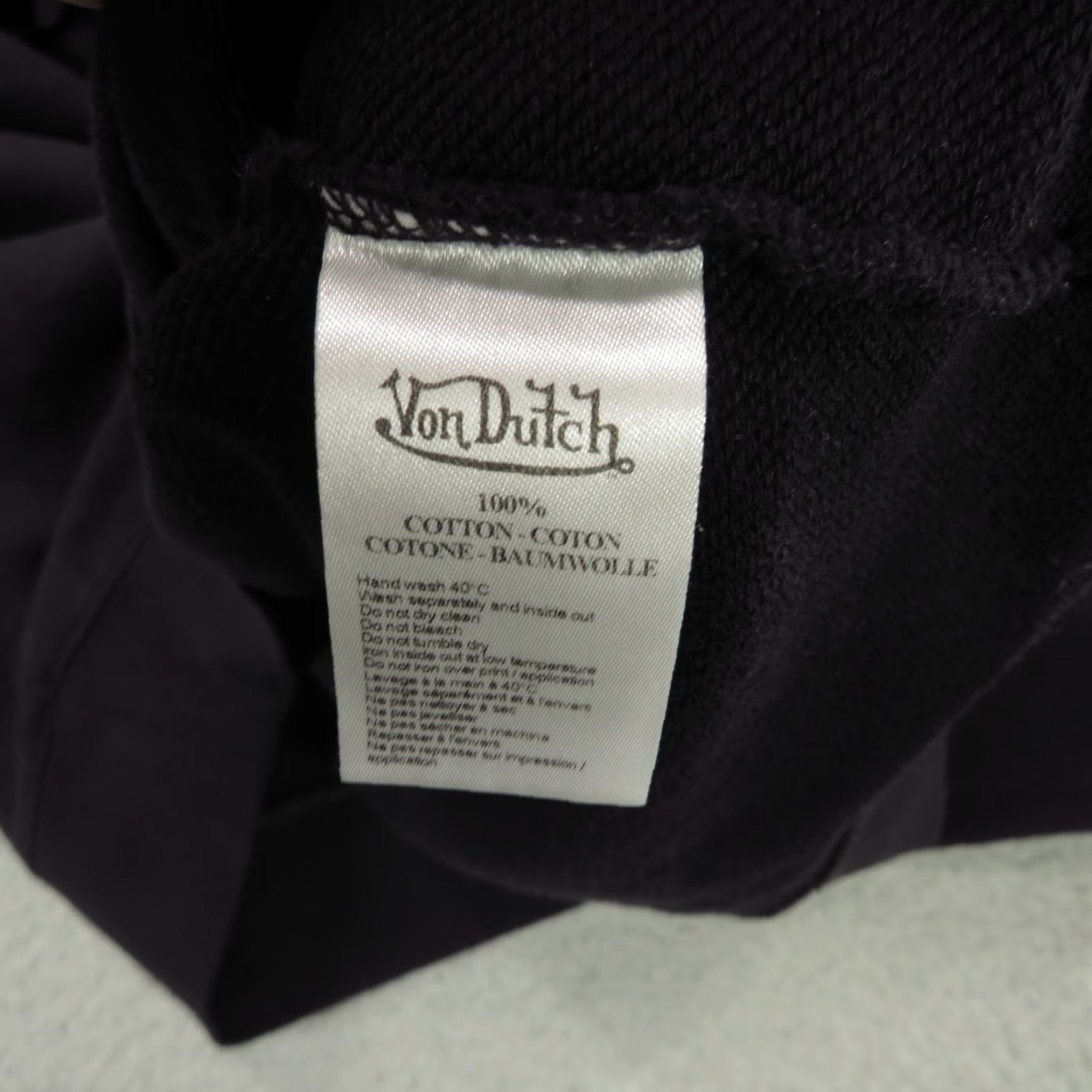 Von Dutch VON DUTCH Sweatshirt Mens M Black Monogram Logo Beaded Sequin Pullover Y2K Shirt Size US M / EU 48-50 / 2 - 6 Thumbnail
