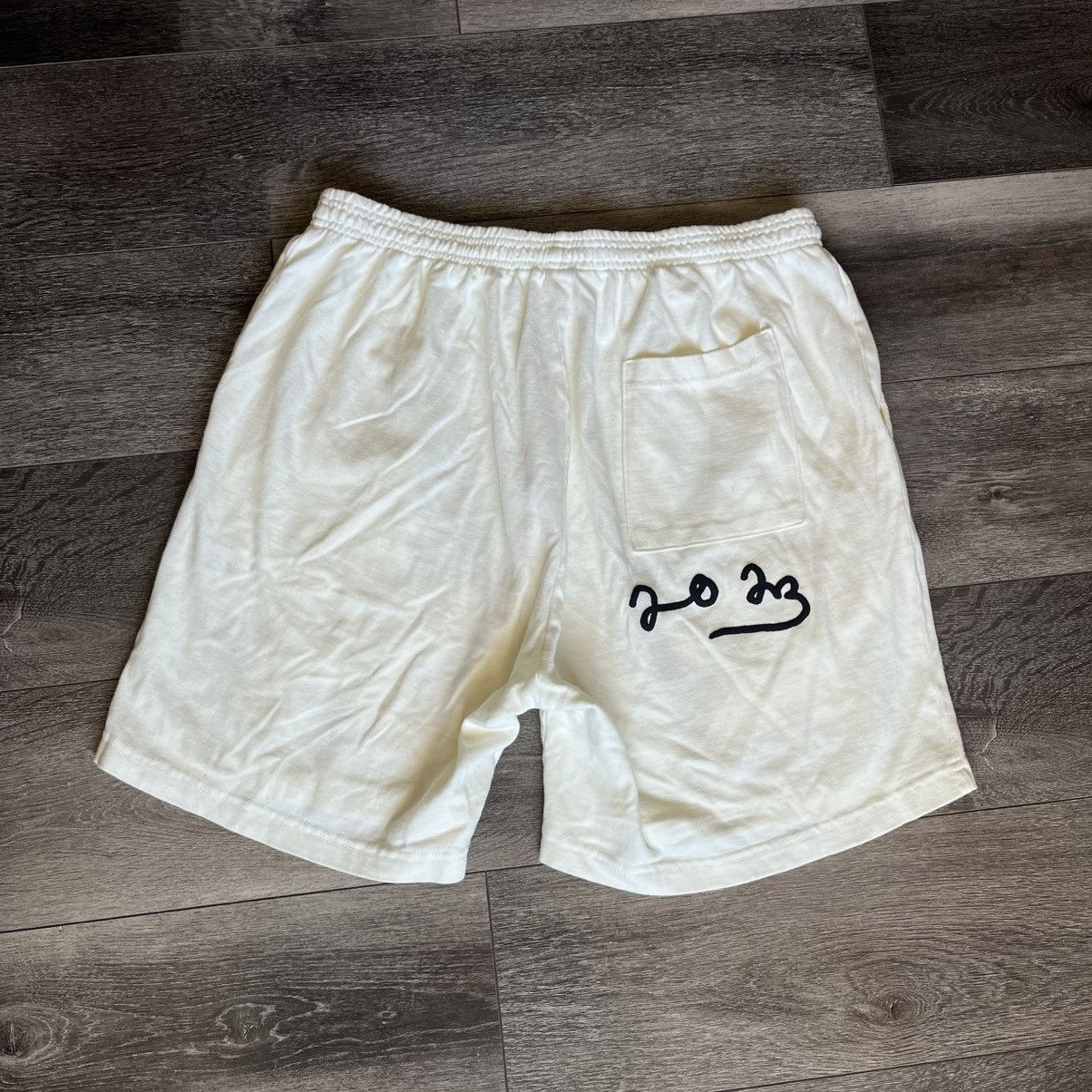 Asspizza Asspizza 2023 Puff Print Star Logo Shorts White Pink Size L Size US 34 / EU 50 - 2 Thumbnail