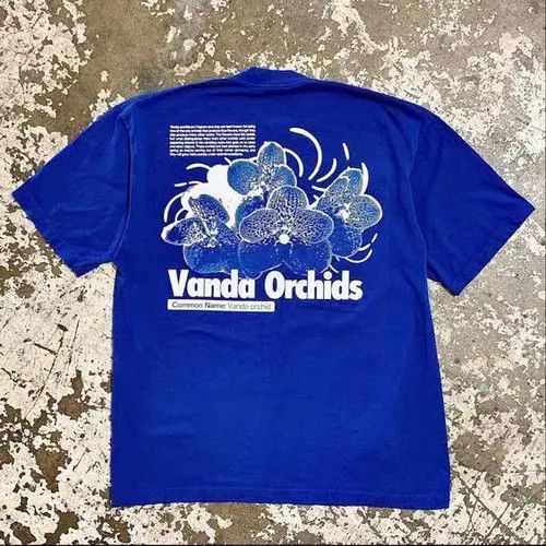 Japanese Brand Kokubu x Miki Blue retro floral print casual cotton tee Size US L / EU 52-54 / 3 - 5 Thumbnail