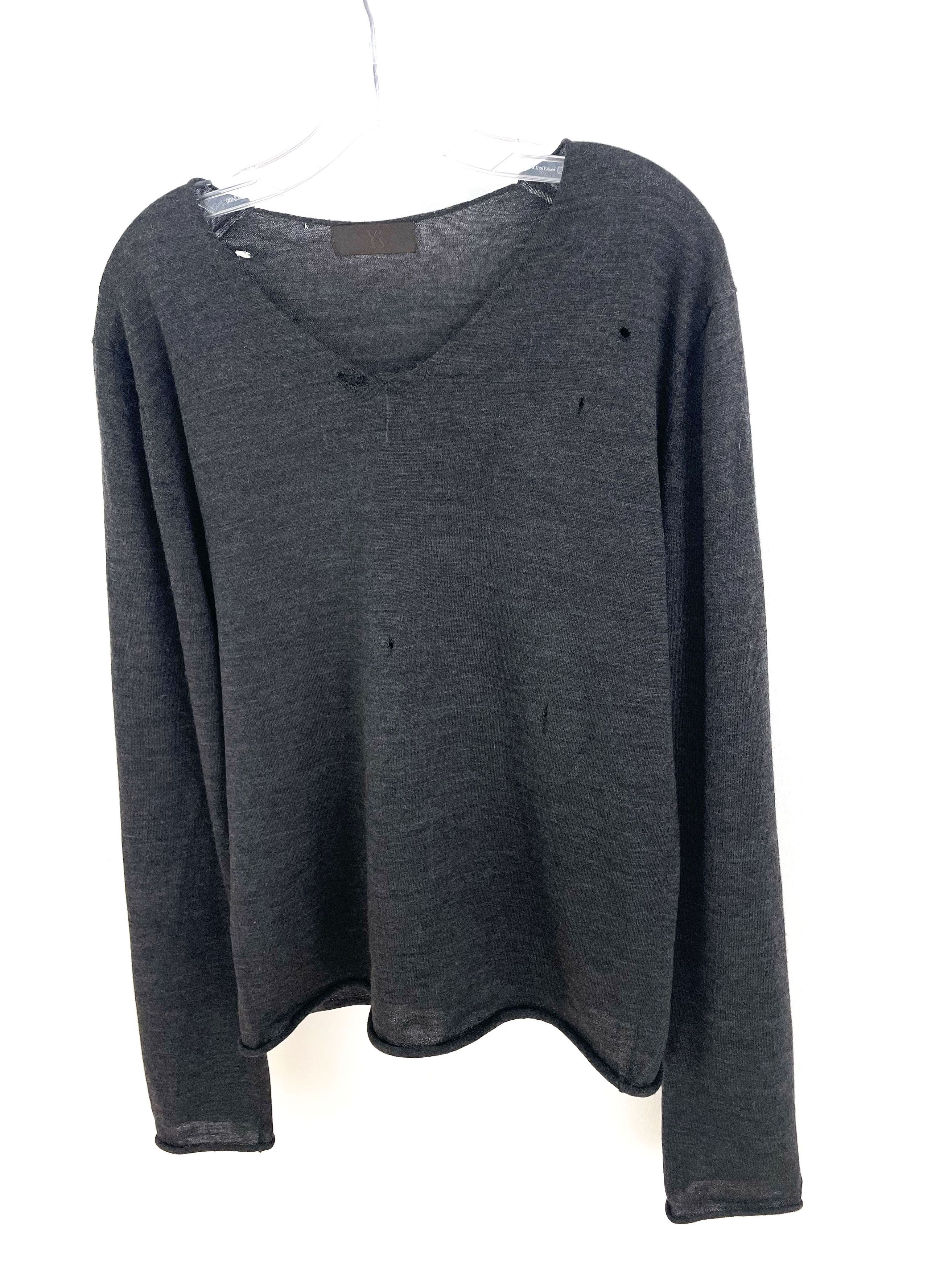 Yohji Yamamoto AW06 Distressed Wool Sweater Size US S / EU 44-46 / 1 - 2 Thumbnail