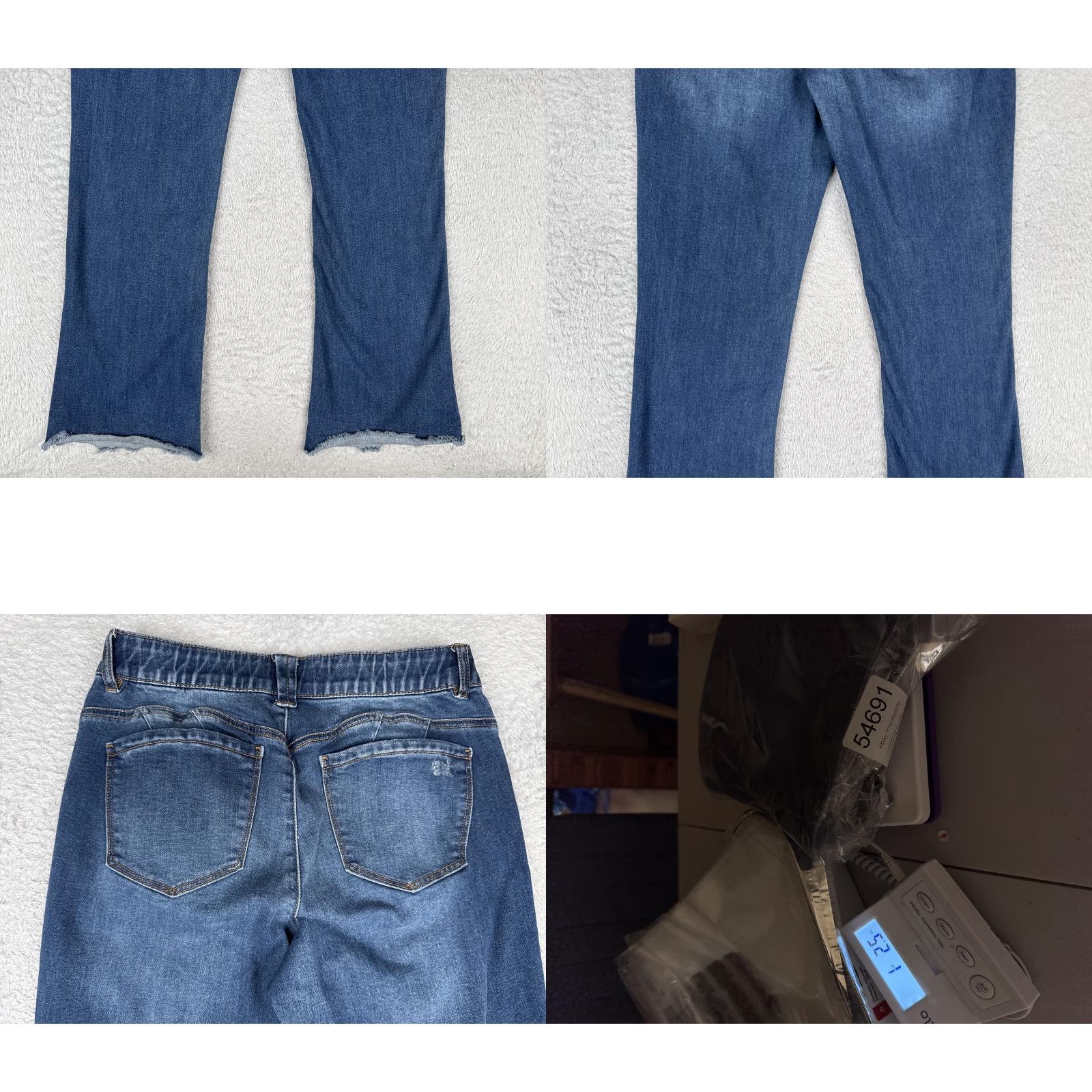Vintage Democracy Jeans Womens Bootcut Mid Rise Distressed Denim 6 Blue 27x30 Pocket 5-Pocket Stretch Raw Hem Classic Comfortable Clothing Size 28" / US 6 / IT 42 - 10 Thumbnail