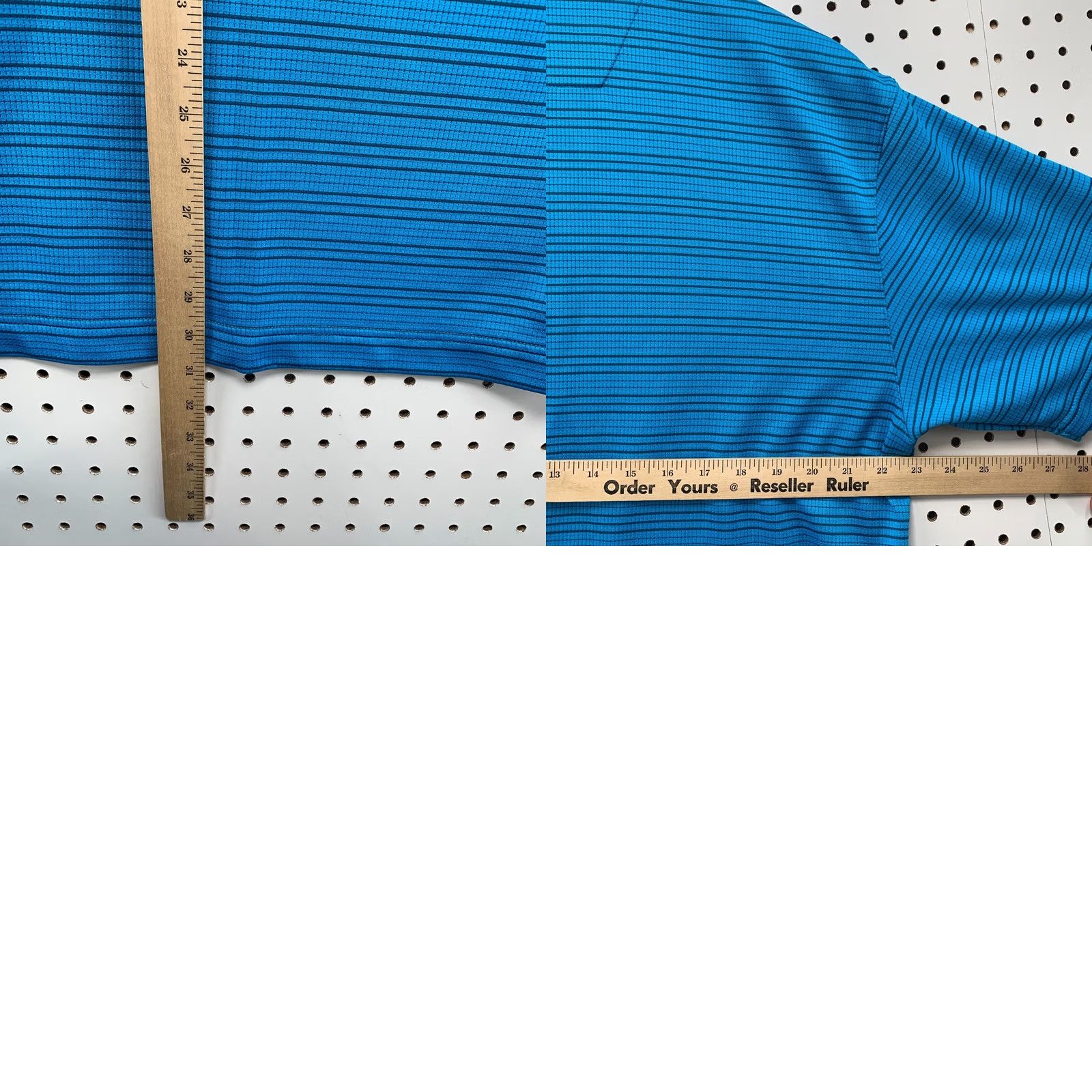 Nike Nike Golf Polo Shirt Mens Large Blue Striped Perforated Tectured Collared 23x31 Size US L / EU 52-54 / 3 - 9 Thumbnail