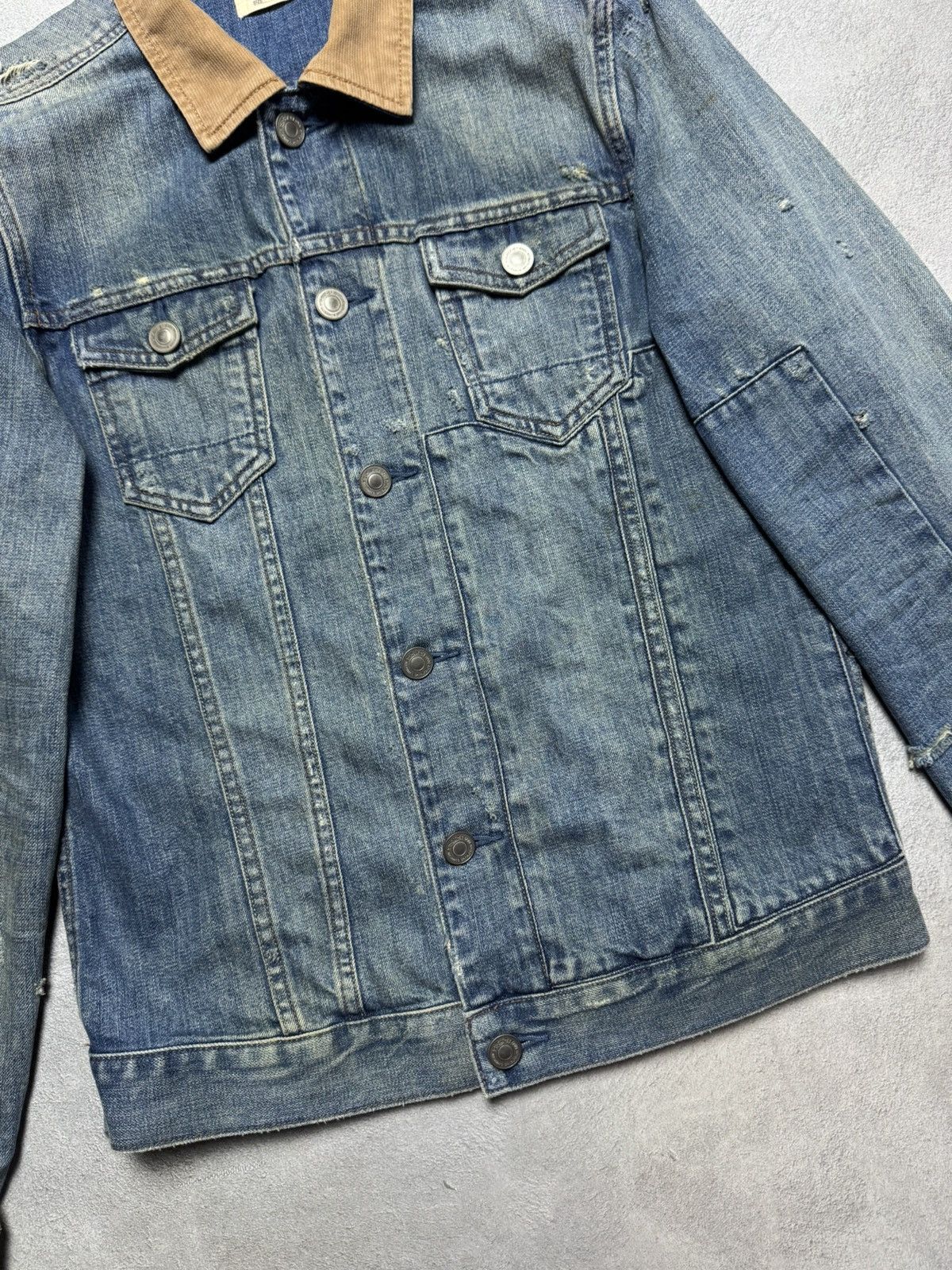 Allsaints Allsaints Distressed Denim Button Jacket Size US M / EU 48-50 / 2 - 4 Thumbnail