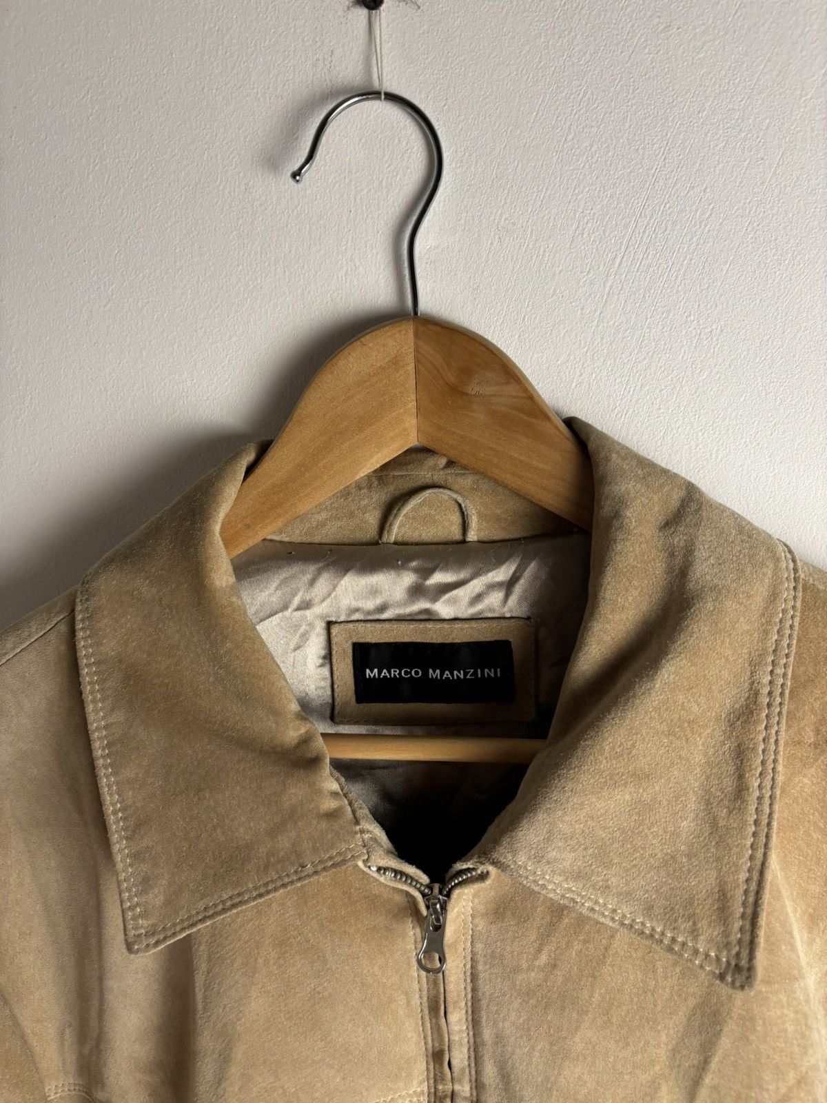 Vintage Vintage Suede Marco Manzini Beigee Zip Jacket Size US L / EU 52-54 / 3 - 10 Thumbnail