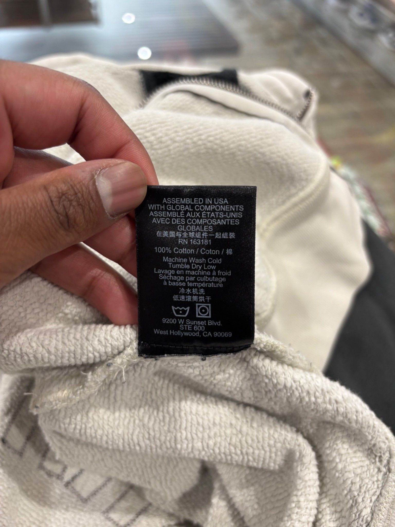 Rhude Rhude Boys Raglan Hoodie Off White / Black Size US S / EU 44-46 / 1 - 9 Thumbnail