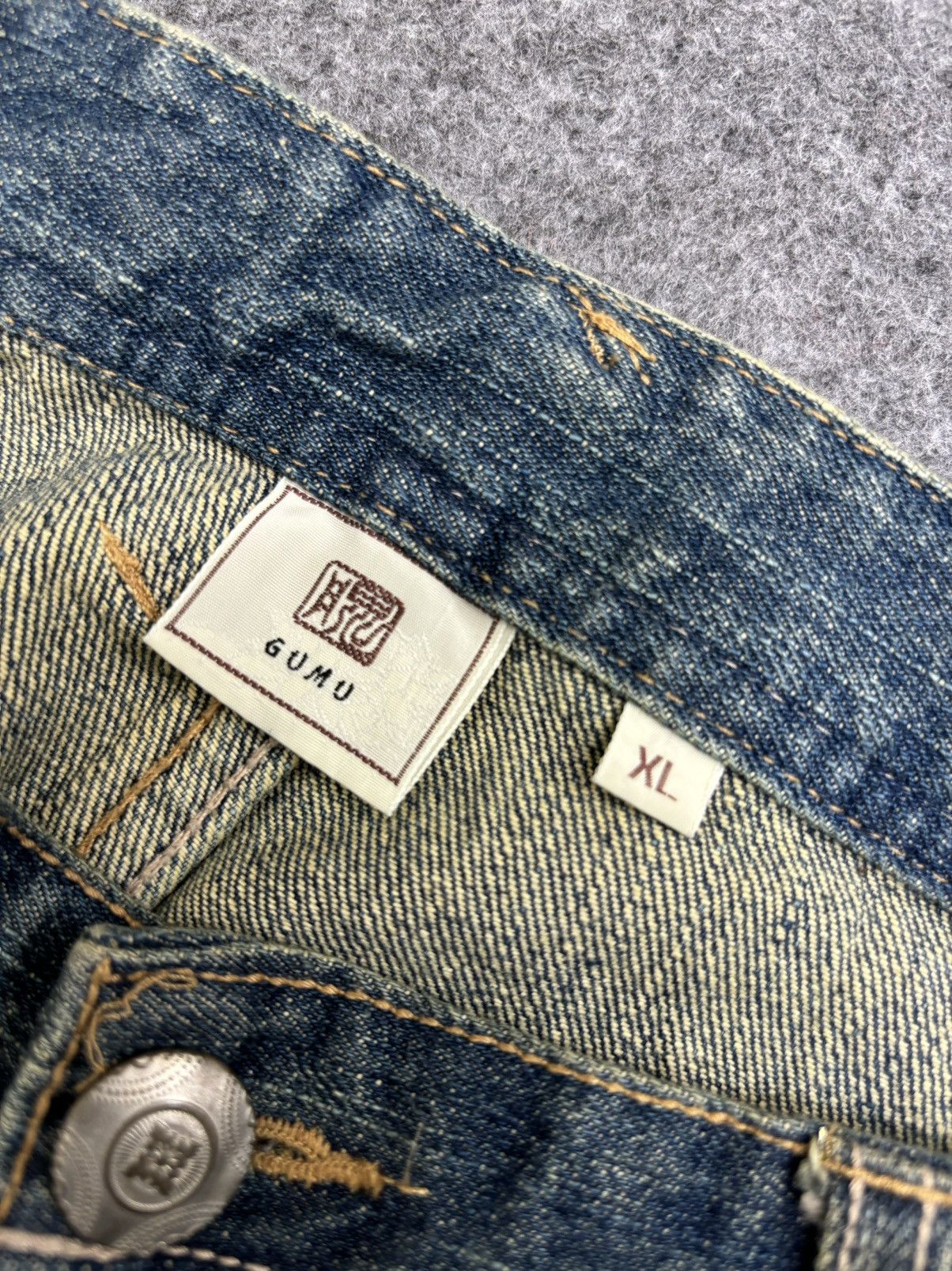 Japanese Brand 💥ART💥Gumu In Floral Embroided Flying Swan Print Denim F557 Size US 34 / EU 50 - 18 Thumbnail