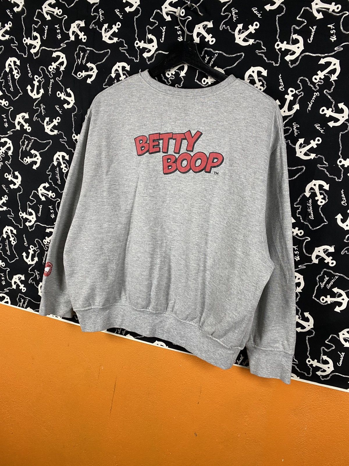 Vintage Betty Boop Graphic Crewneck Sweatshirt | Grey Cartoon Print Size US S / EU 44-46 / 1 - 9 Thumbnail