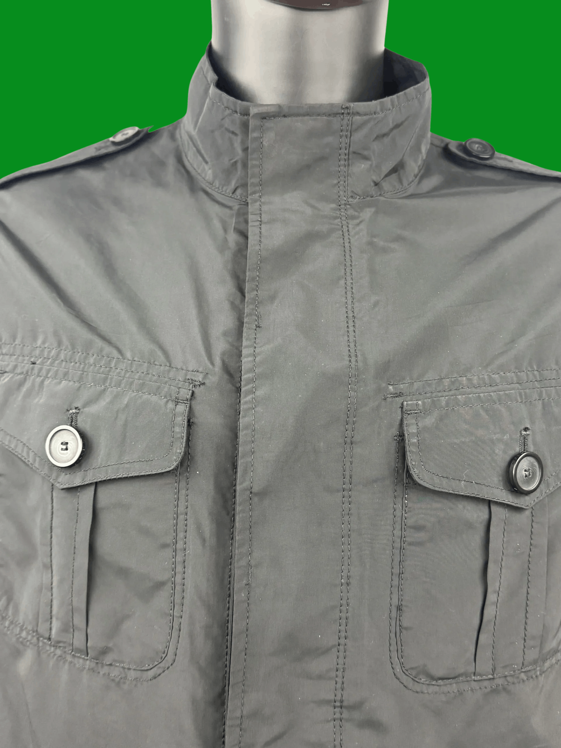 Kenneth Cole Men's Kenneth Cole Water Resistant Utility Rain Shell Jacket Size US L / EU 52-54 / 3 - 3 Thumbnail