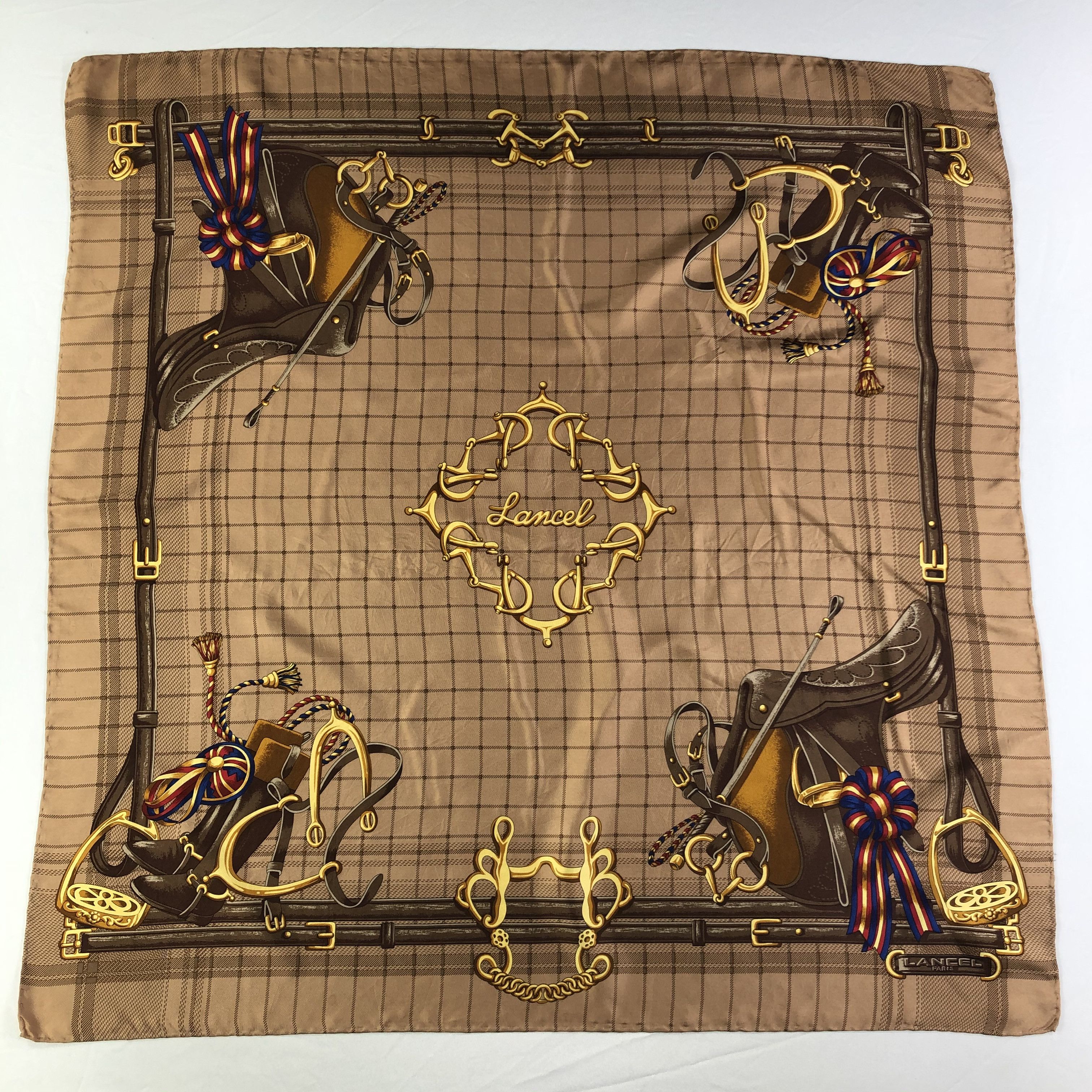 Lancel × Vintage Vintage Lancel Silk Scarf Size ONE SIZE - 2 Thumbnail