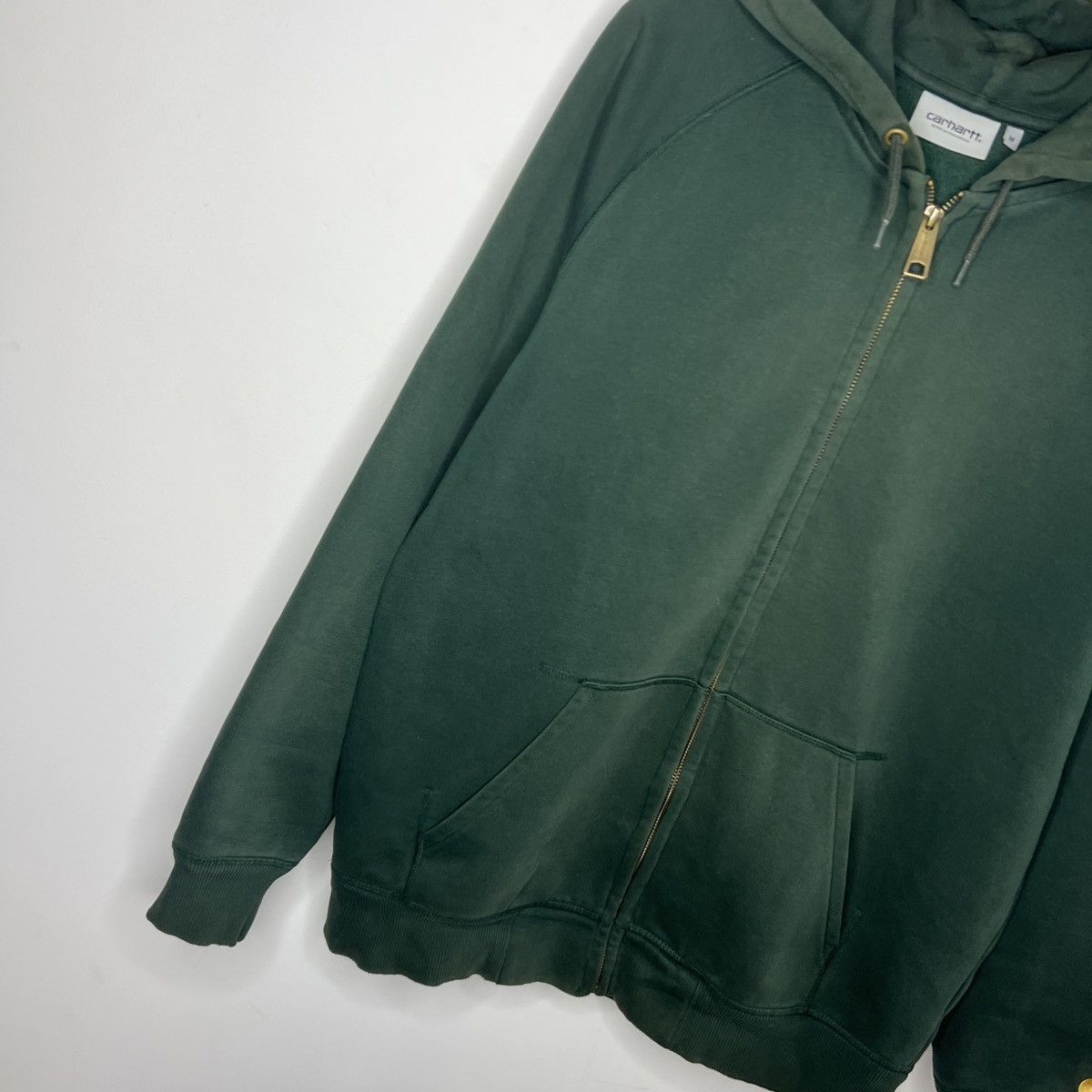 Carhartt × Vintage Vintage Carhartt Zip Hoodie Workwear Hype Mini Logo Grwen Size US M / EU 48-50 / 2 - 3 Thumbnail