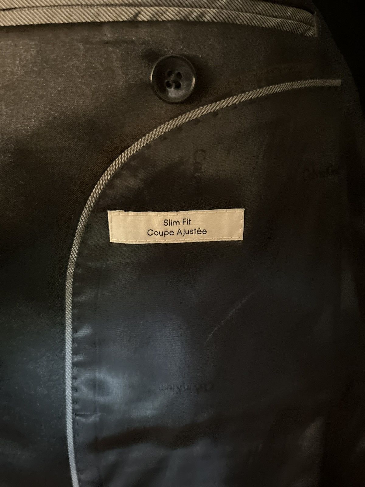 Calvin Klein Calvin Klein Mens Slim fit Tuxedo Suit Jacket Blazer Black Size 38S - 3 Thumbnail