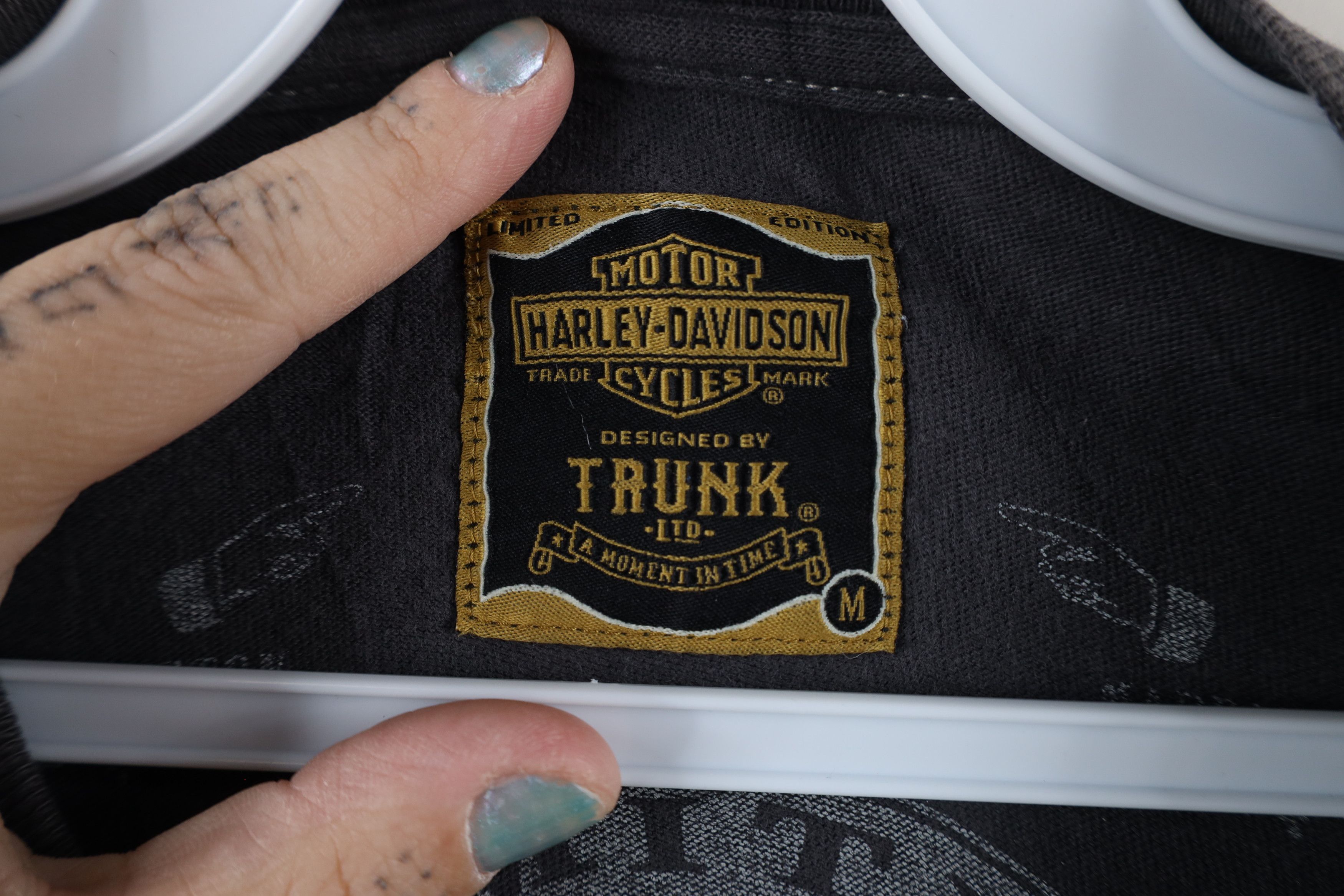 Harley Davidson Vintage Y2K Harley Davidson x Trunk LTD Skull T-Shirt Size US M / EU 48-50 / 2 - 7 Thumbnail