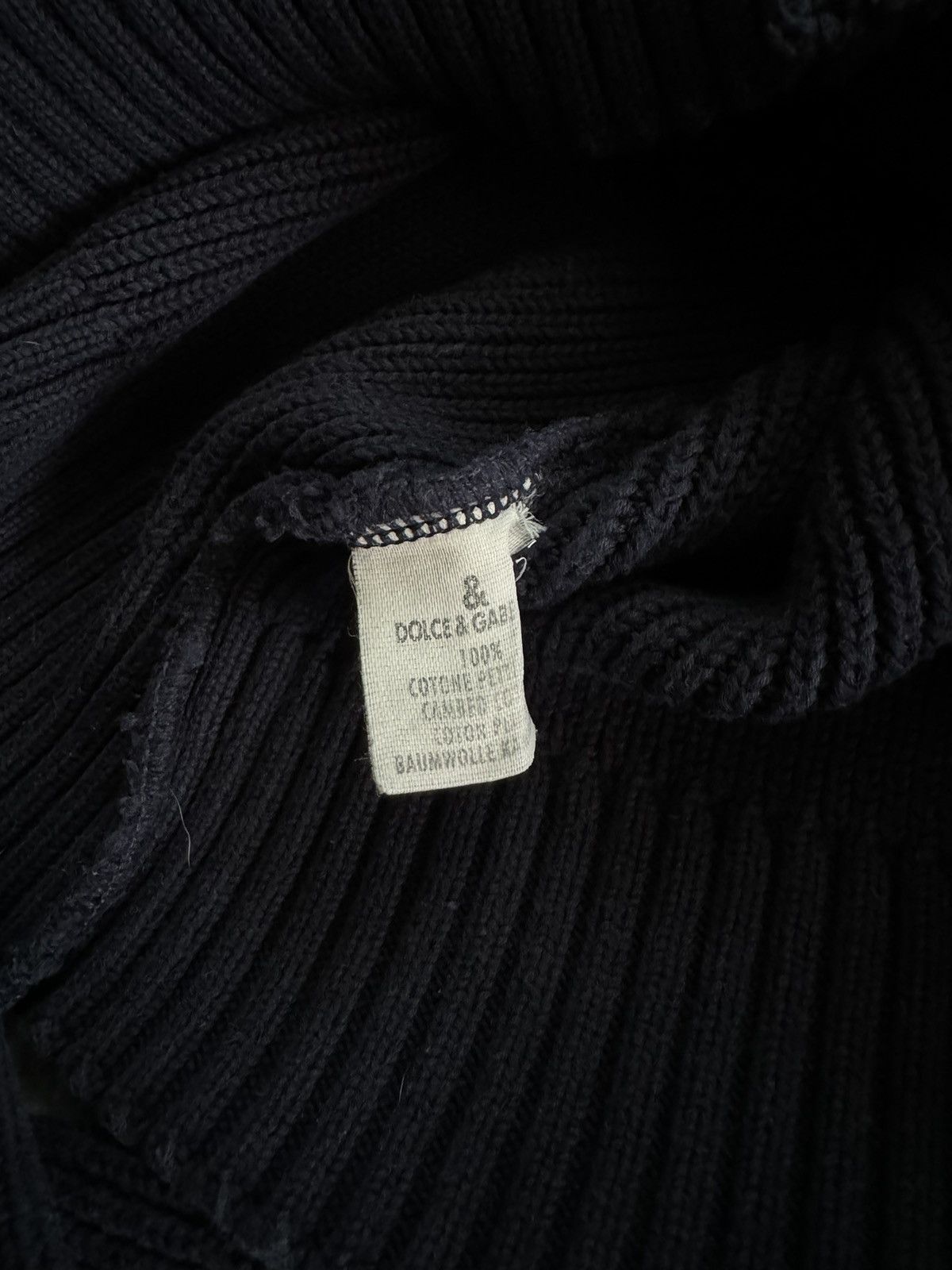 Dolce & Gabbana × Vintage Vintage 00s Dolce & Gabbana Women’s V-neck Ribbed Sweater Size L / US 10 / IT 46 - 4 Thumbnail