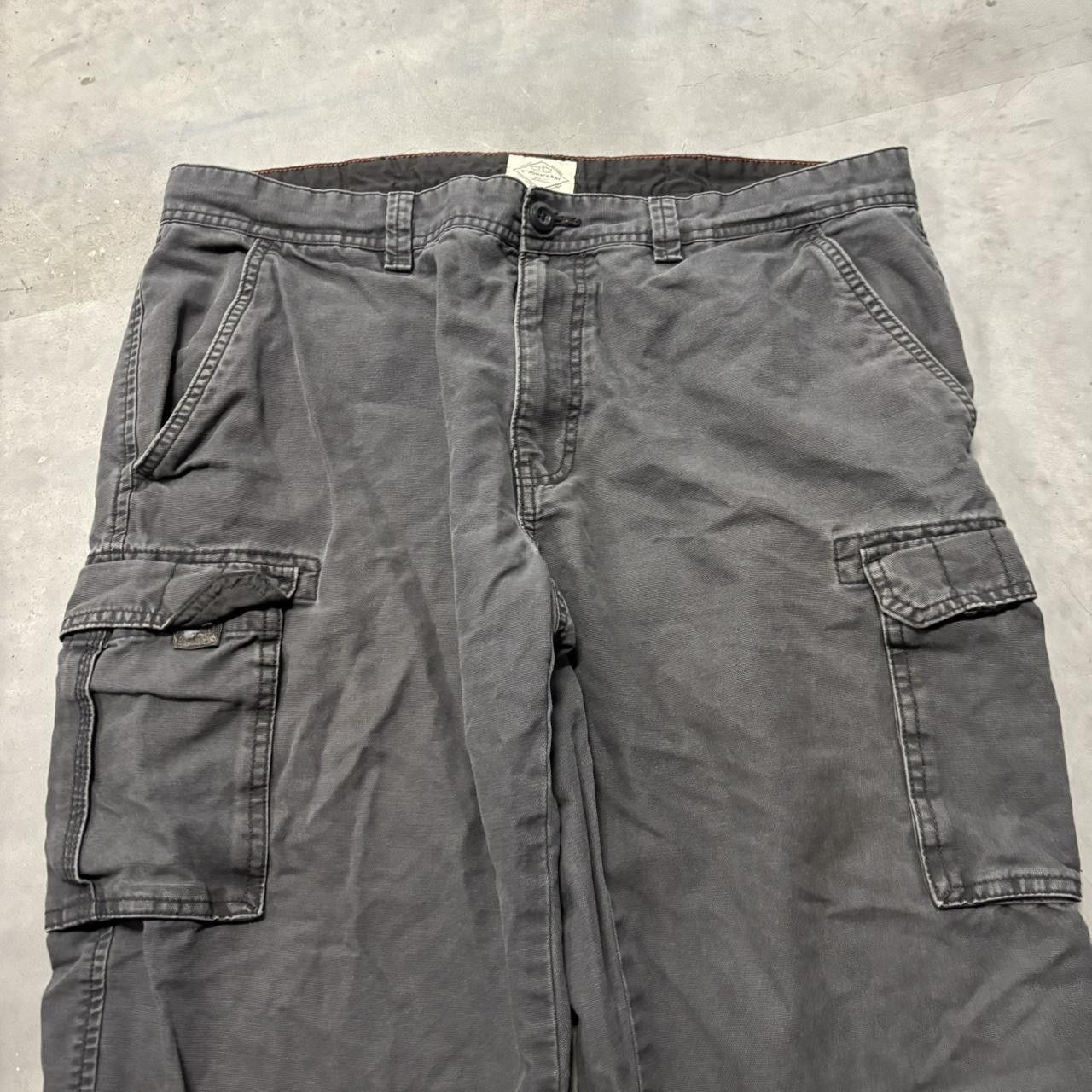Japanese Brand × Vintage Crazy Vintage Y2K/2000s Grunge Grey Distressed Skater Cargo Pants! Size US 38 / EU 54 - 5 Thumbnail