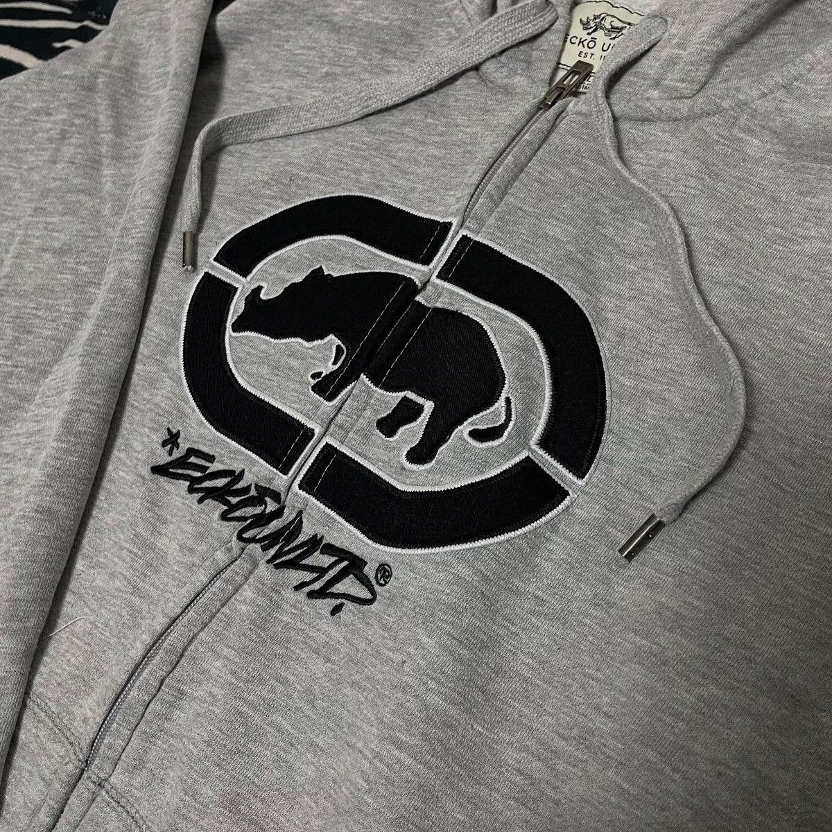 Ecko Unltd. Y2k Zip Vintage Hoodie Ecko Untld Big embroidered Logo Size US XL / EU 56 / 4 - 4 Thumbnail