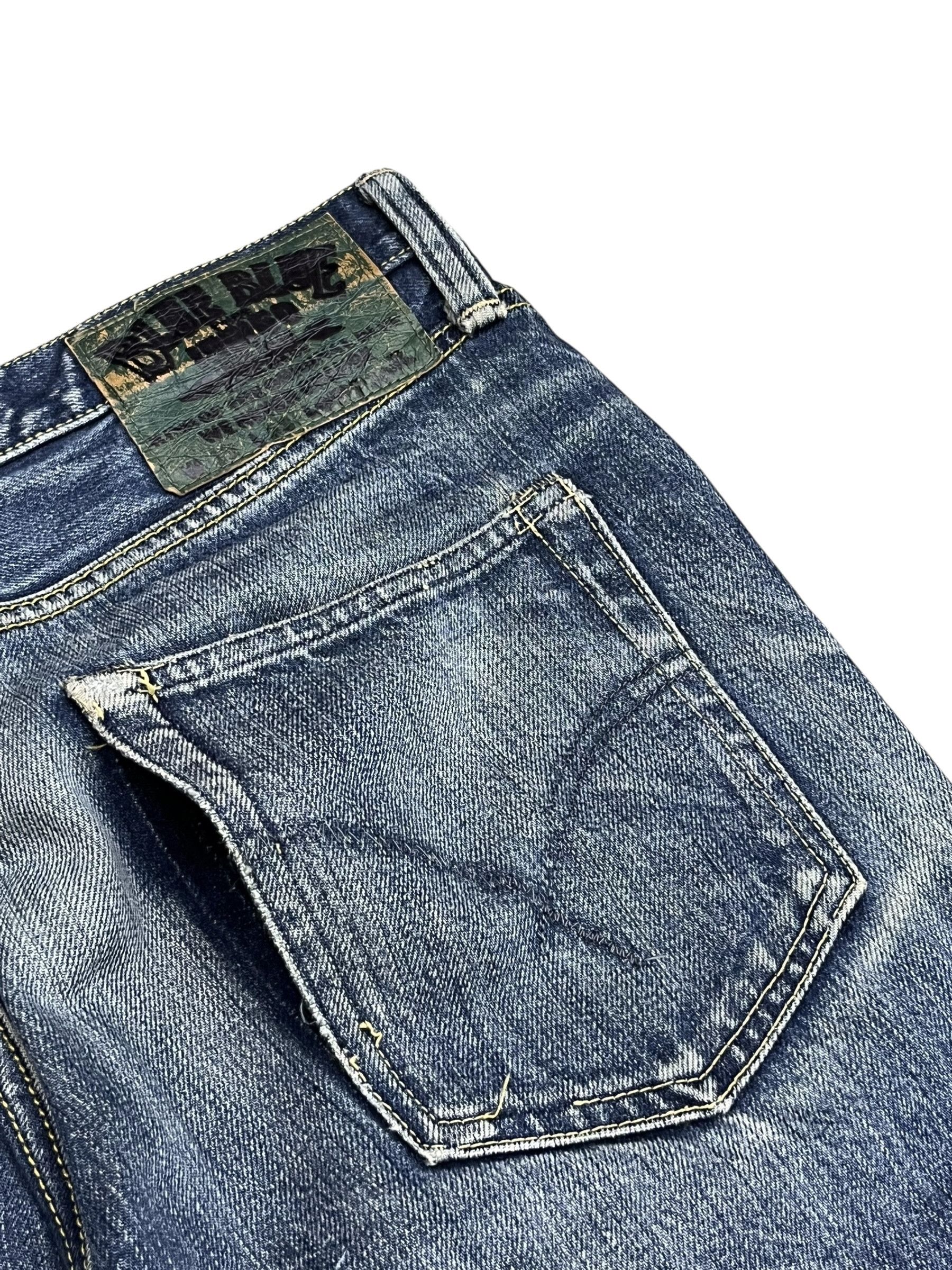 Blue Blue Japan 🔥Blue Blue Japan x HR Market Faded Distressed Denim Size US 31 - 8 Thumbnail