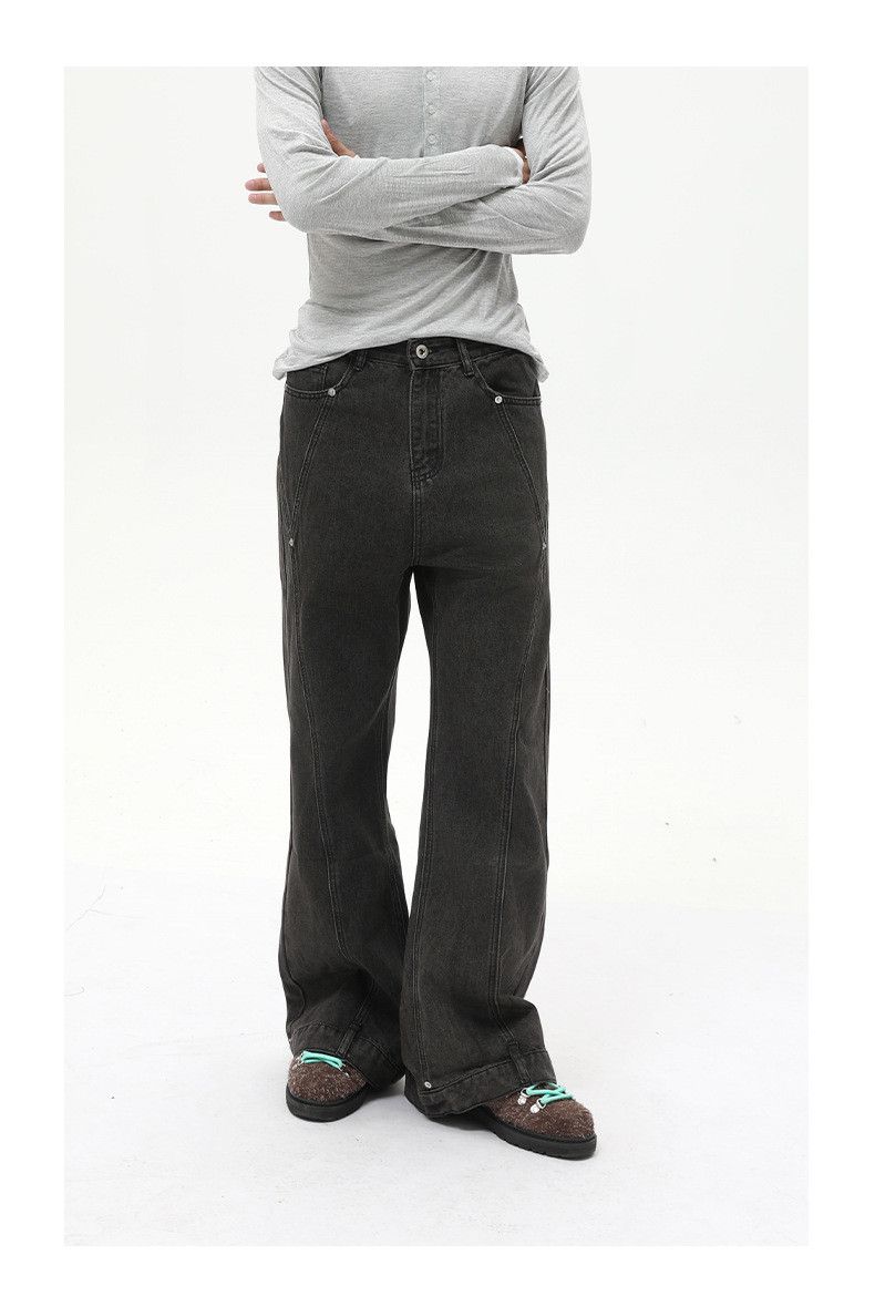 Japanese Brand × Jean High street American beaded stitching gray flared jeans y2k Size US 32 / EU 48 - 1 Thumbnail