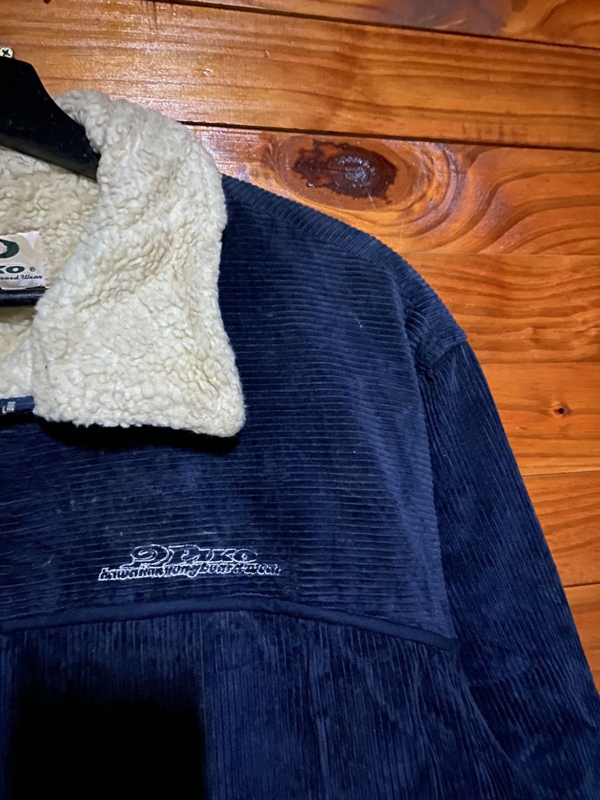 Vintage Vintage Piko Hawaiian Longboard Navy Corduroy Sherpa Jacket Size US M / EU 48-50 / 2 - 6 Thumbnail
