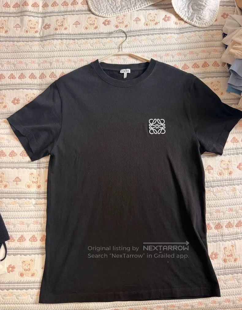 Loewe Loewe Black short-sleeve T-shirt with Anagram embroidery l Size S / US 4 / IT 40 - 1 Thumbnail