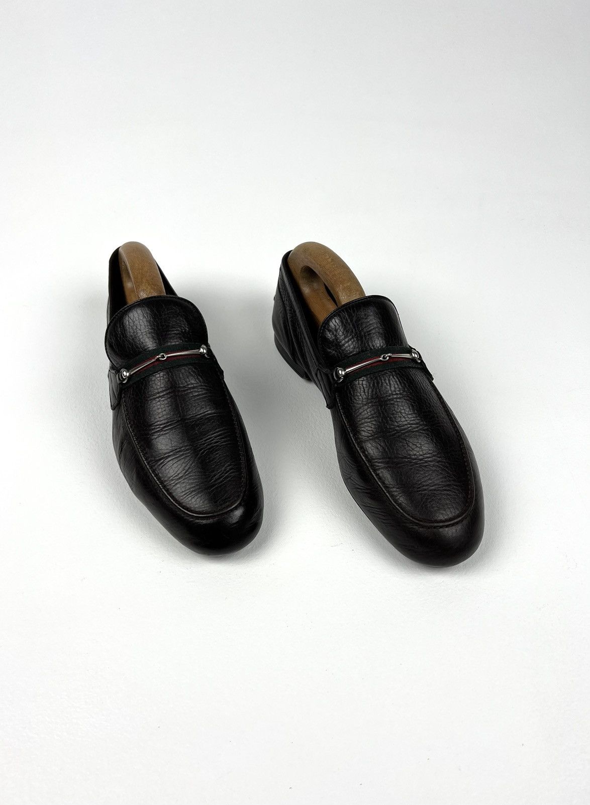 Gucci GUCCI Loafers Leather Slip Ons Shoes HORSEBIT Web Stripe Size US 9 / EU 42 - 2 Thumbnail