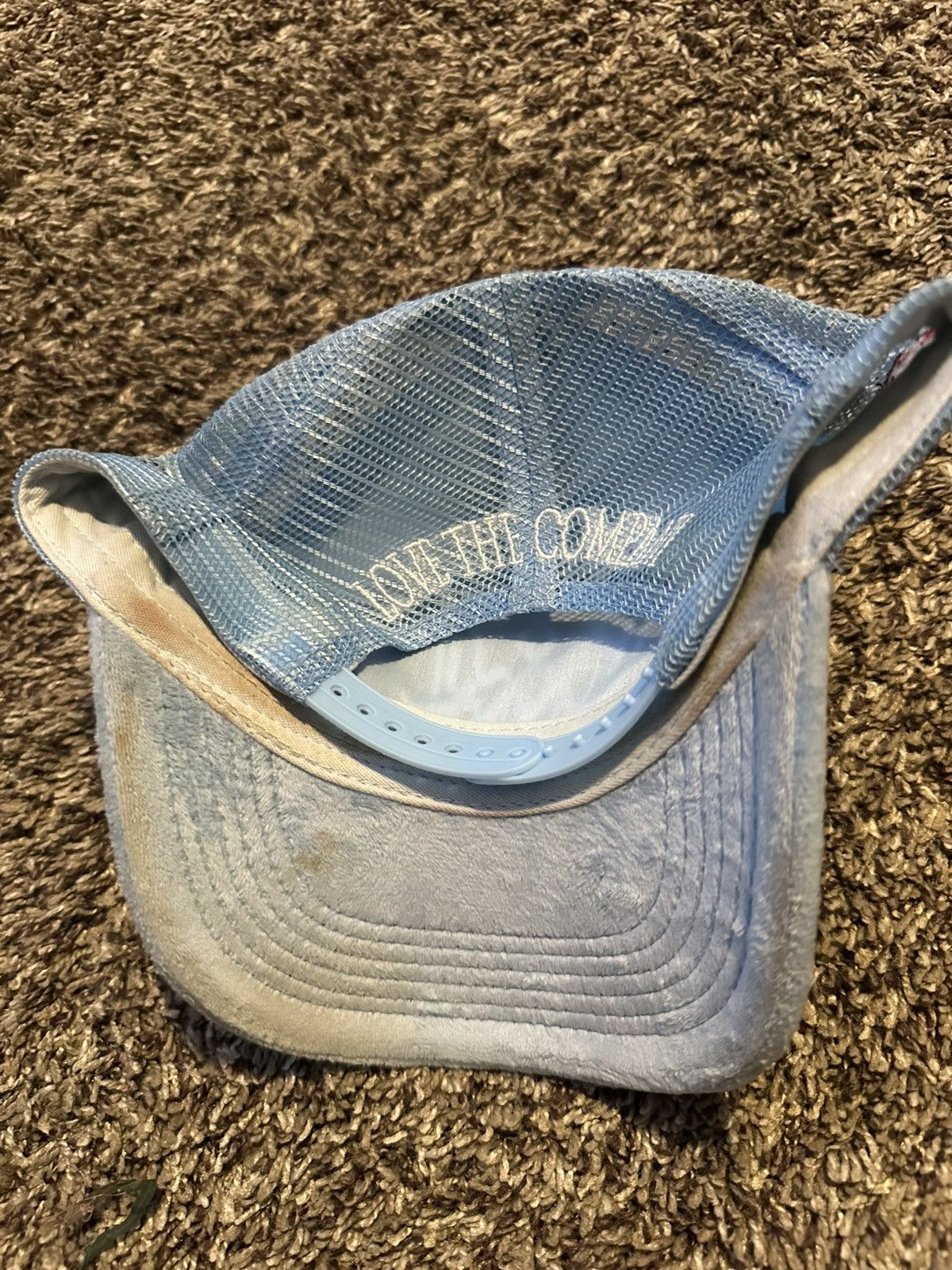 Other GNO & Co Blue Trucker Hat Suede One Size Size ONE SIZE - 5 Thumbnail
